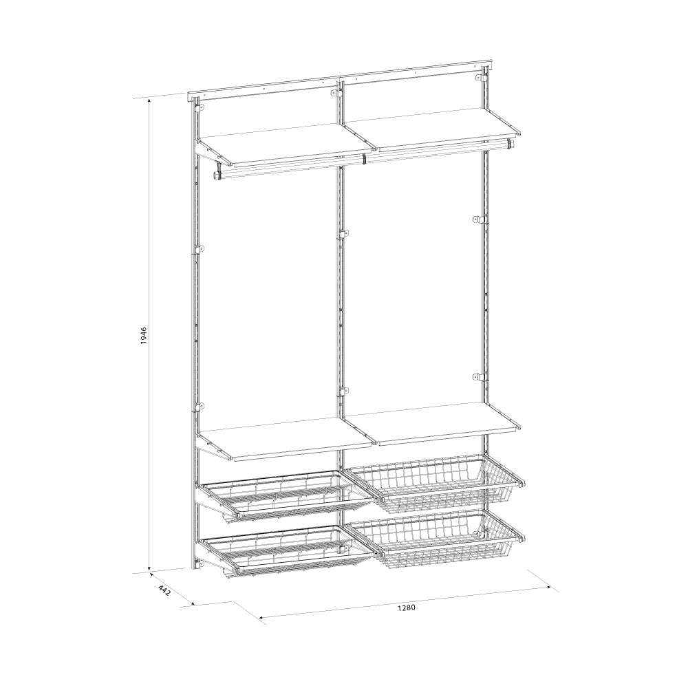 CLOSET PRONTO DUO C - Medular Diseño Repisa