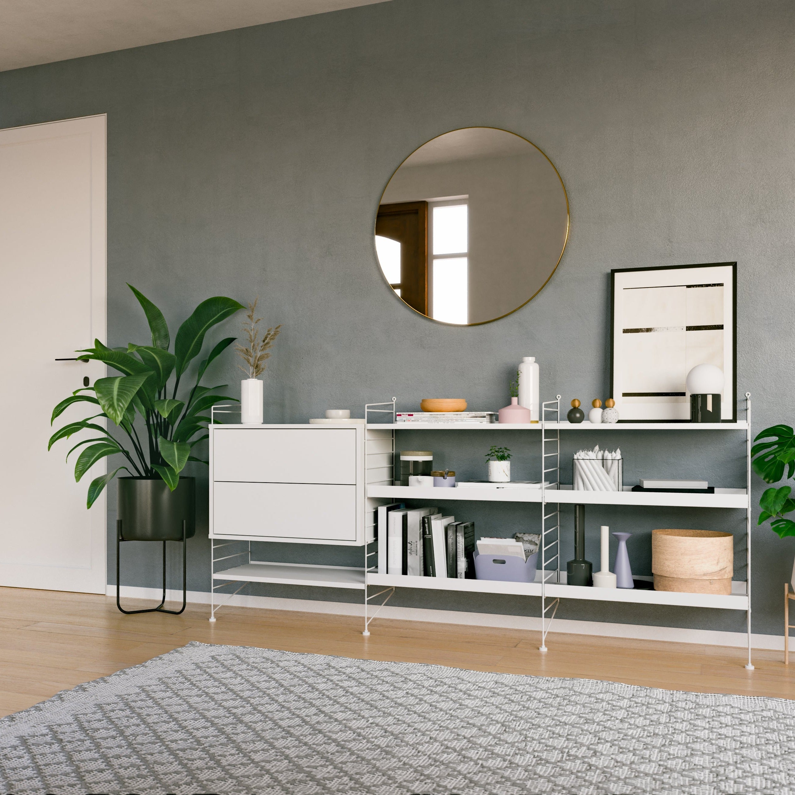 Repisa Vintage Mas Trio Simple Blanco - Medular Diseño Repisa