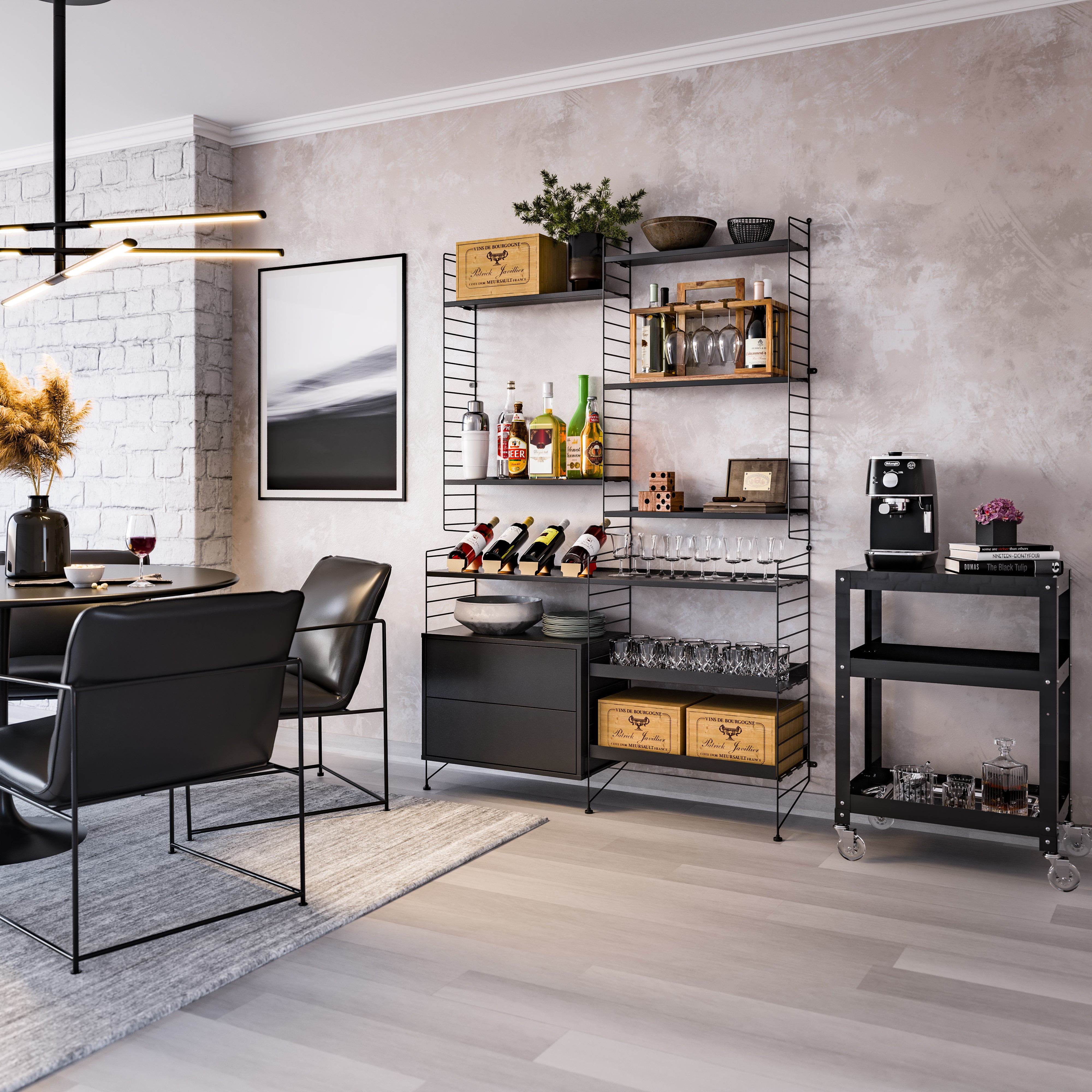 REPISA VINTAGE MAS DUO NEGRO - Medular Diseño Repisa