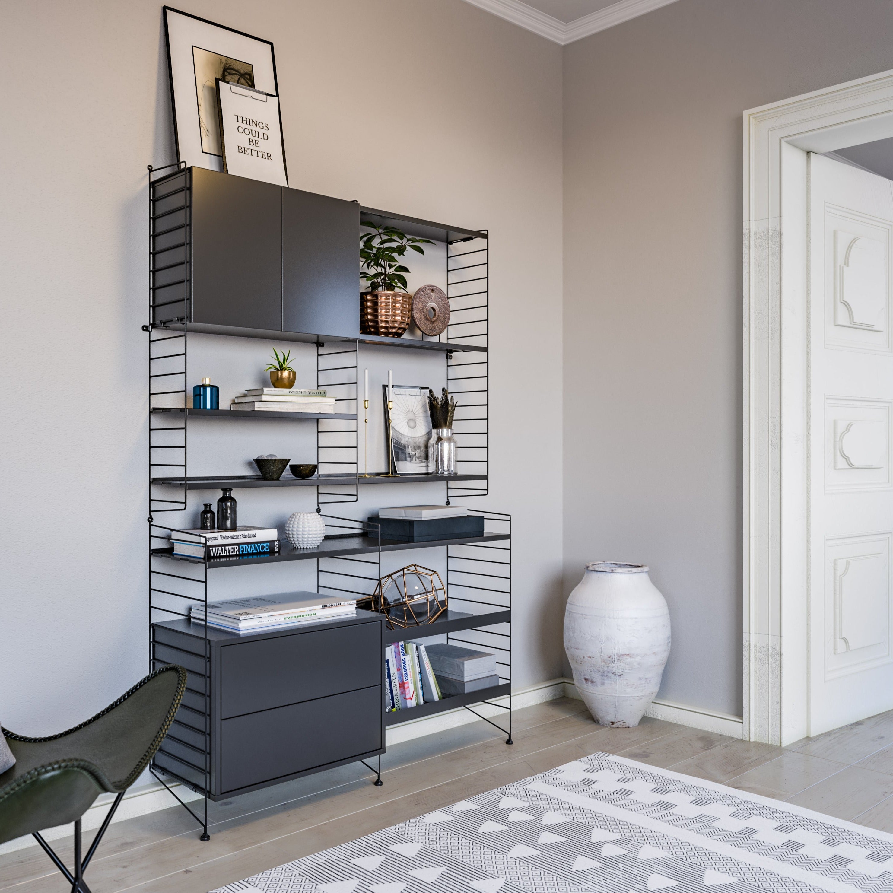 REPISA VINTAGE MAS DUO NEGRO - Medular Diseño Repisa