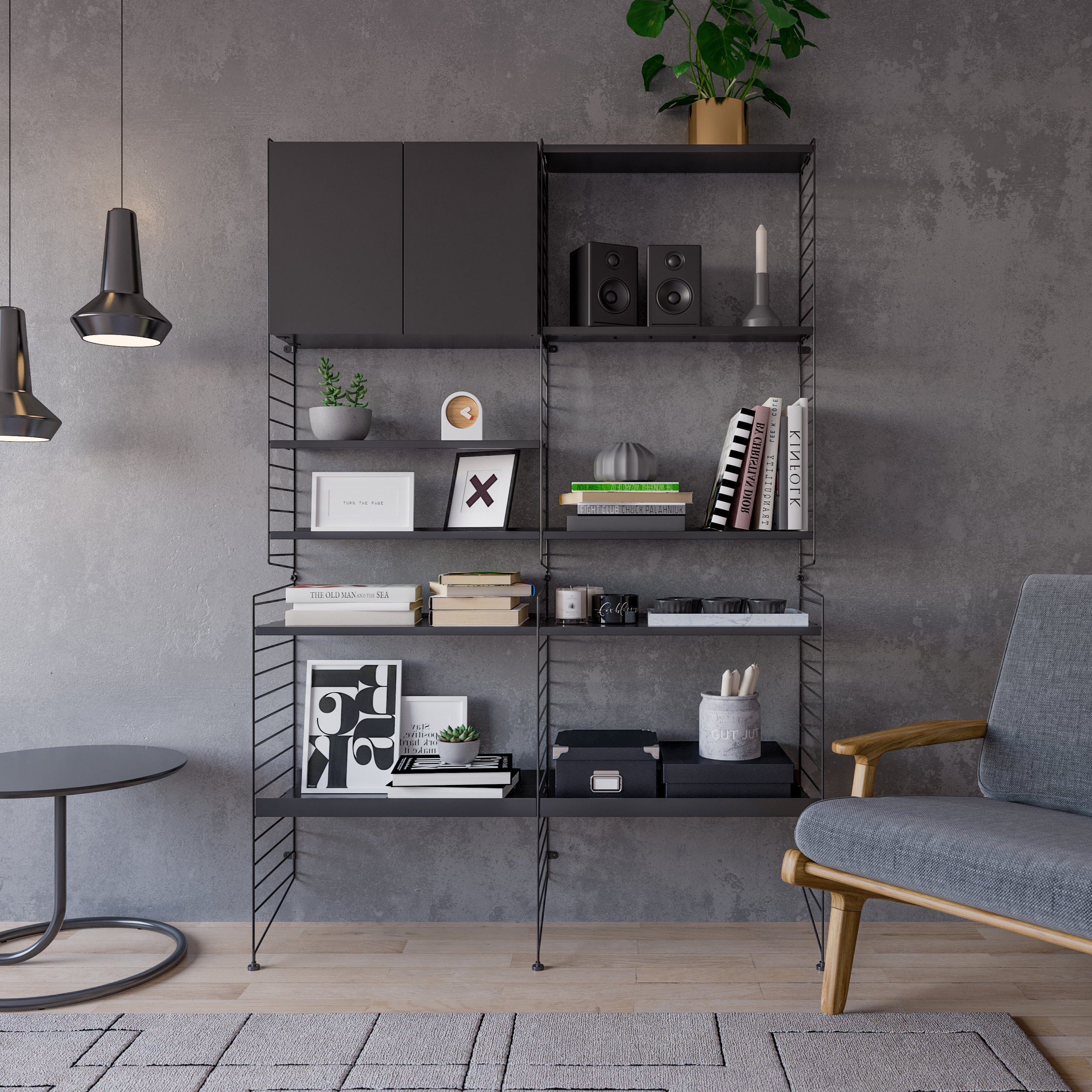 REPISA VINTAGE MAS DUO NEGRO - Medular Diseño Repisa