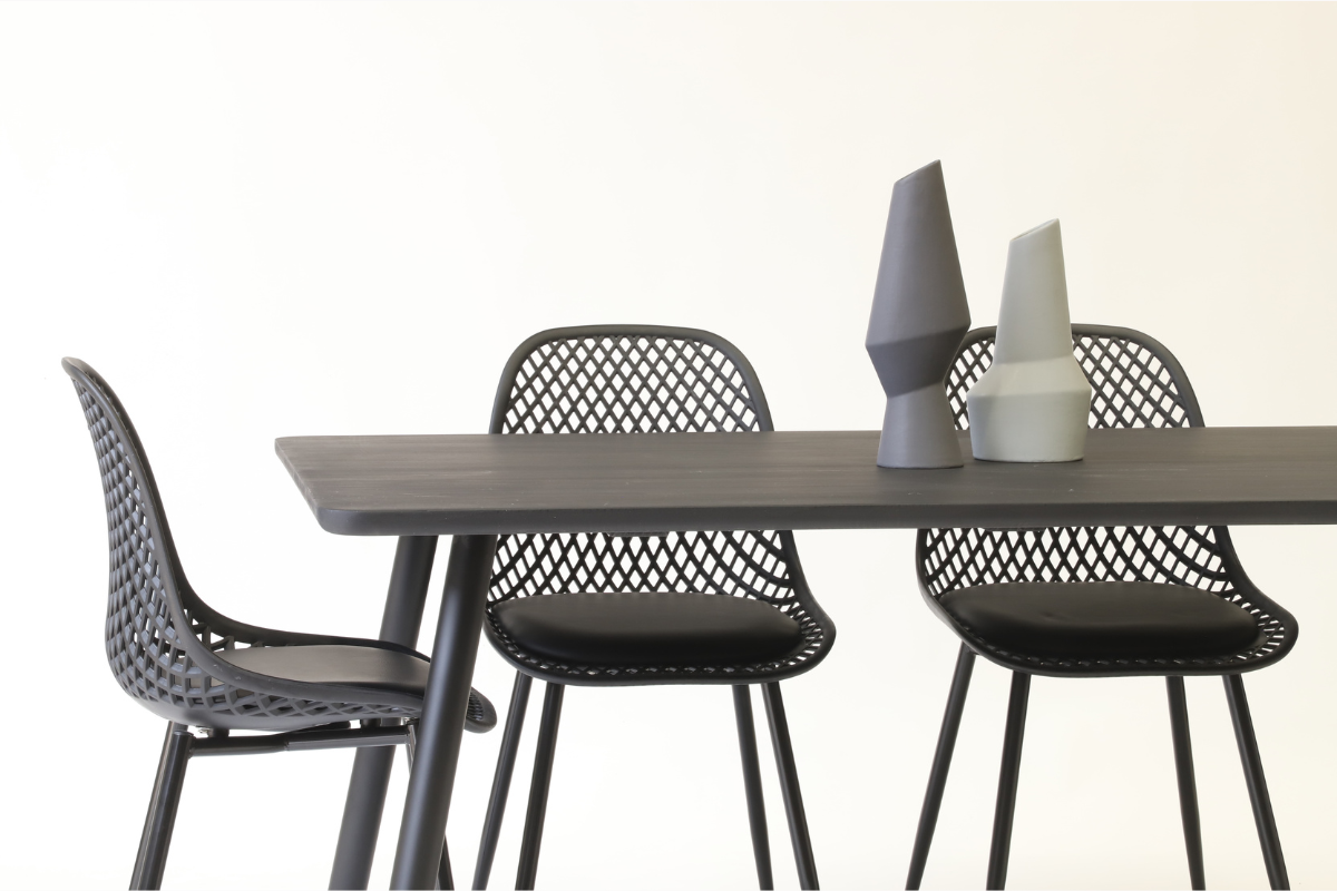 Juego de Comedor Aula Black 6P + 6 Sillas Europa - Medular Diseño Juego de Comedor