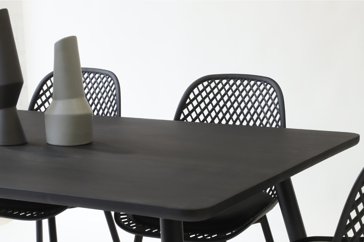 Juego de Comedor Aula Black 6P + 6 Sillas Europa - Medular Diseño Juego de Comedor