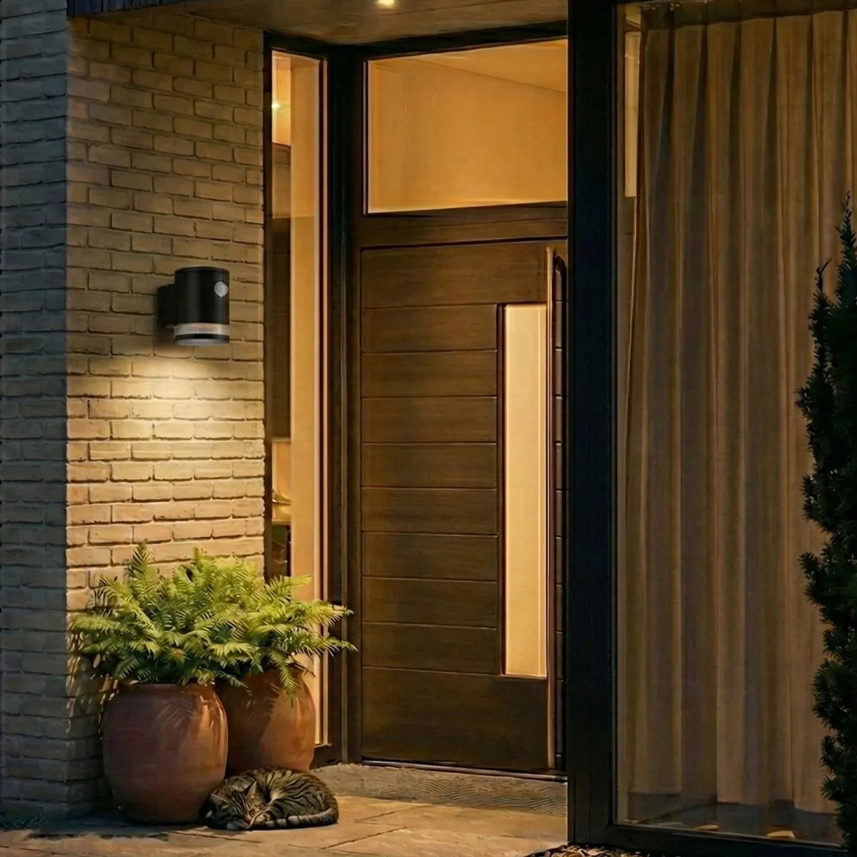 Aplique Muro Exterior Led Solar Umbra 0,6w Con Sensor Doble Función