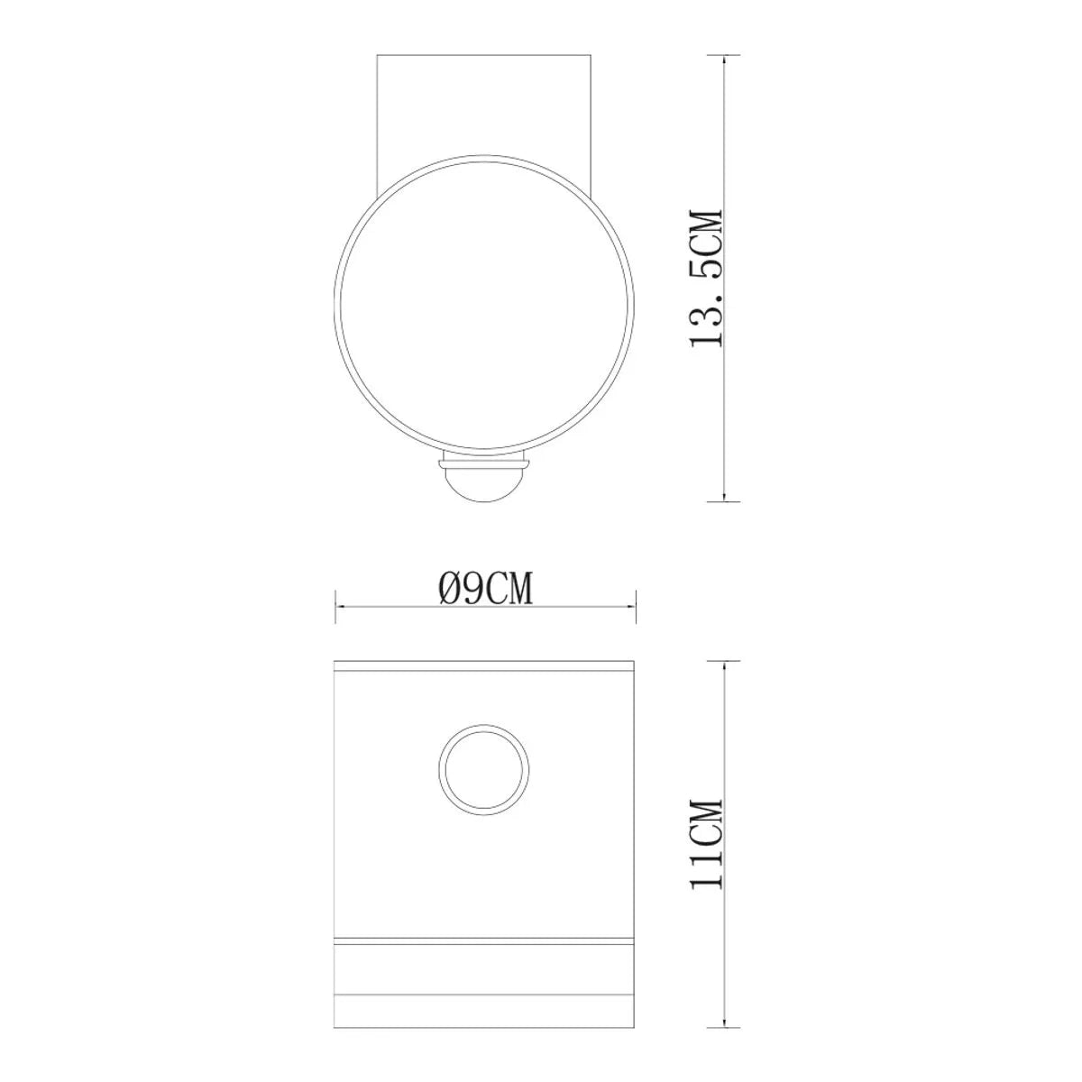 Aplique Muro Exterior Led Solar Umbra 0,6w Con Sensor Doble Función