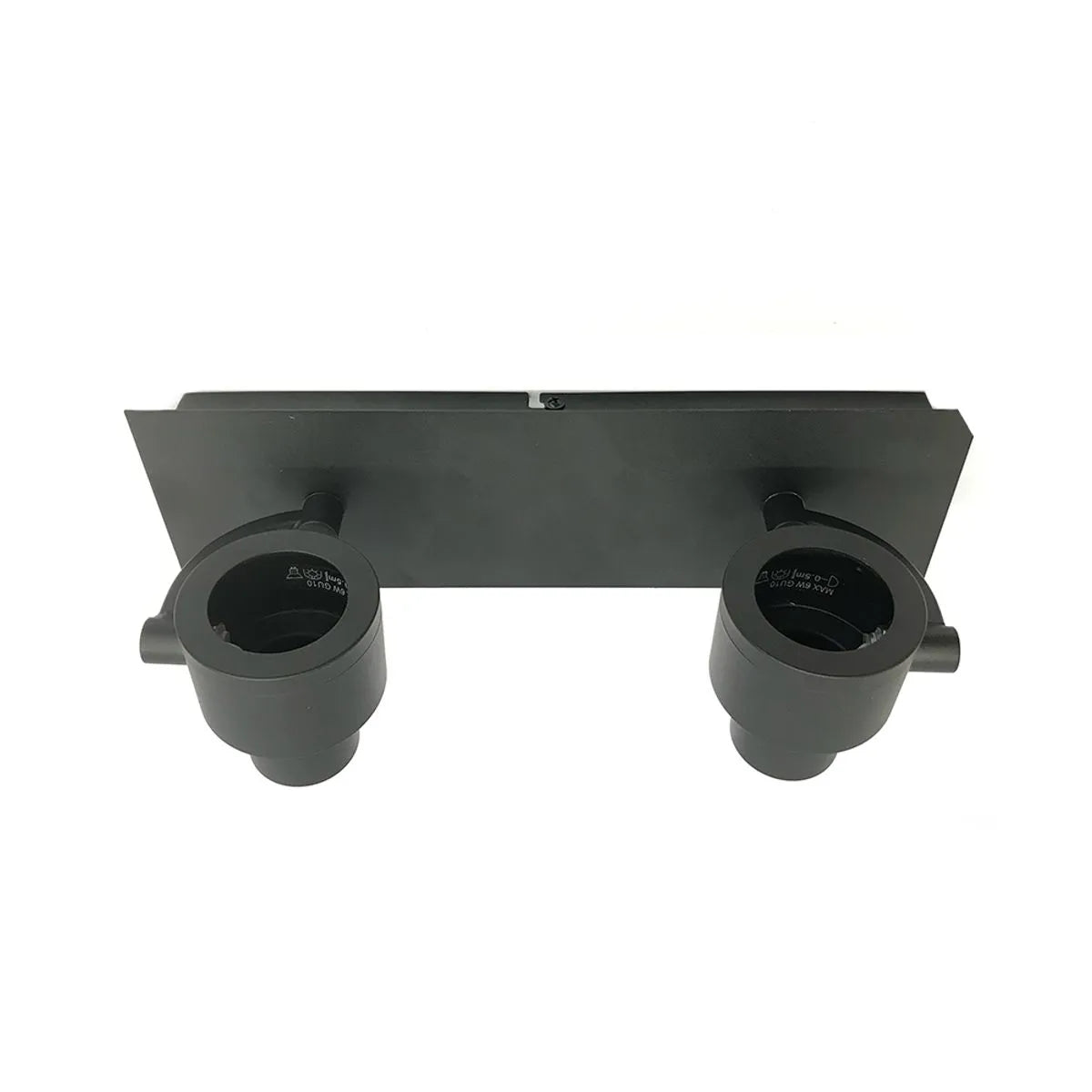 Foco Sobrepuesto Komo 2 Luces Negro Mate