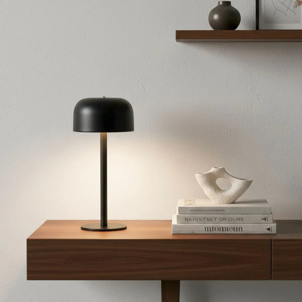 Lámpara de Mesa Agora Recargable Dimeable Negra