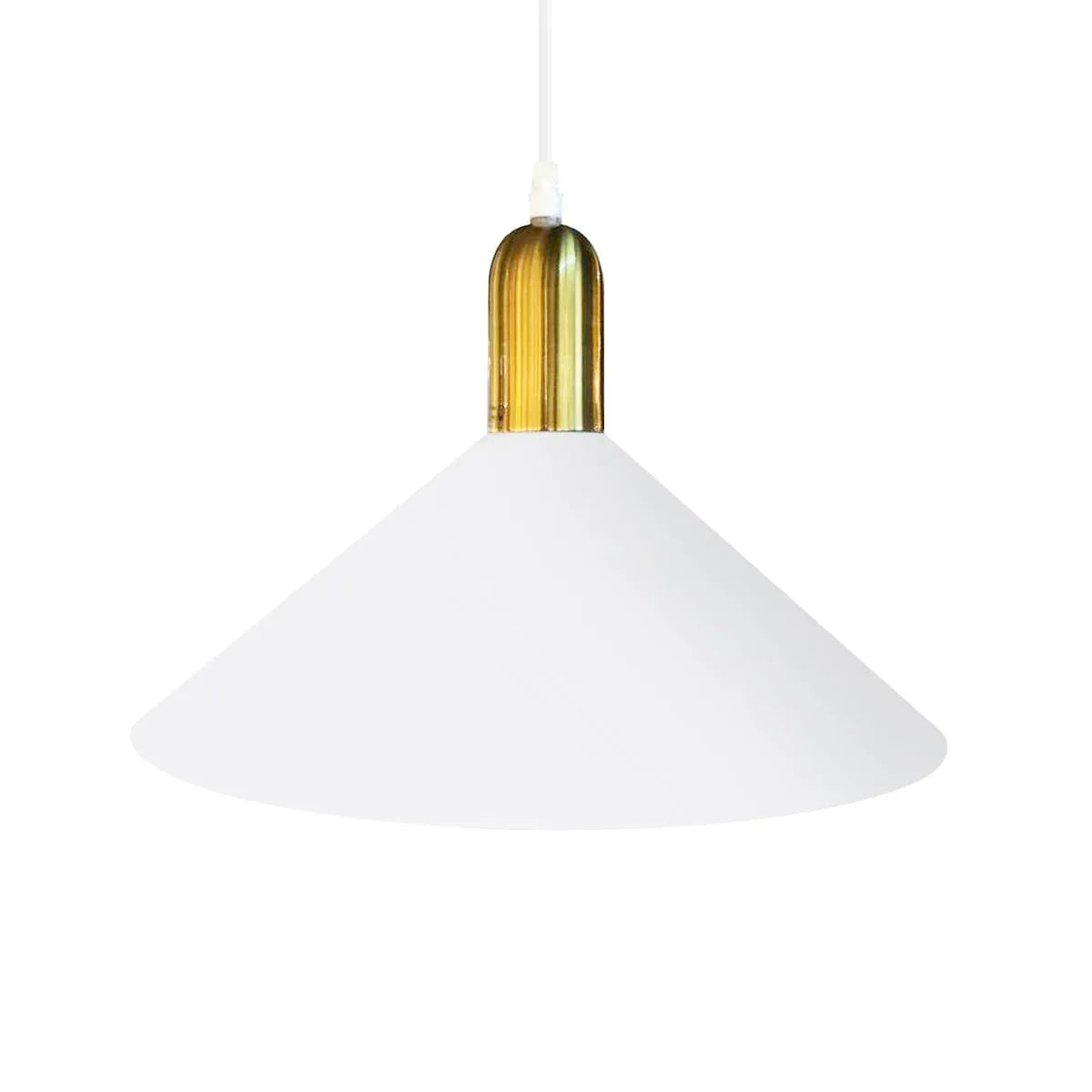 Lámpara Colgante Kegel Blanco y Dorado
