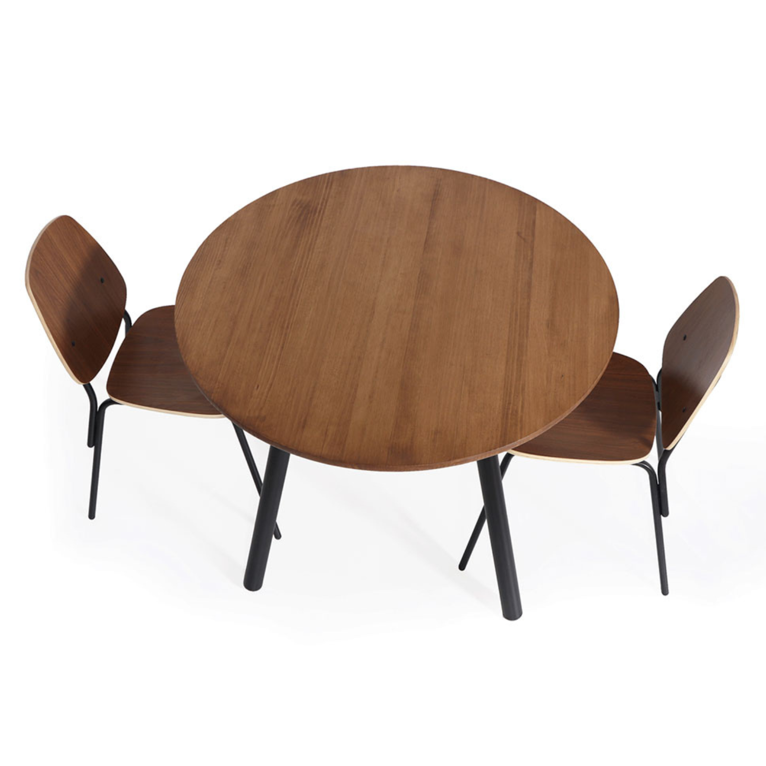 Juego de Comedor Aula Nogal 4P + 4 Sillas Aula Nogal
