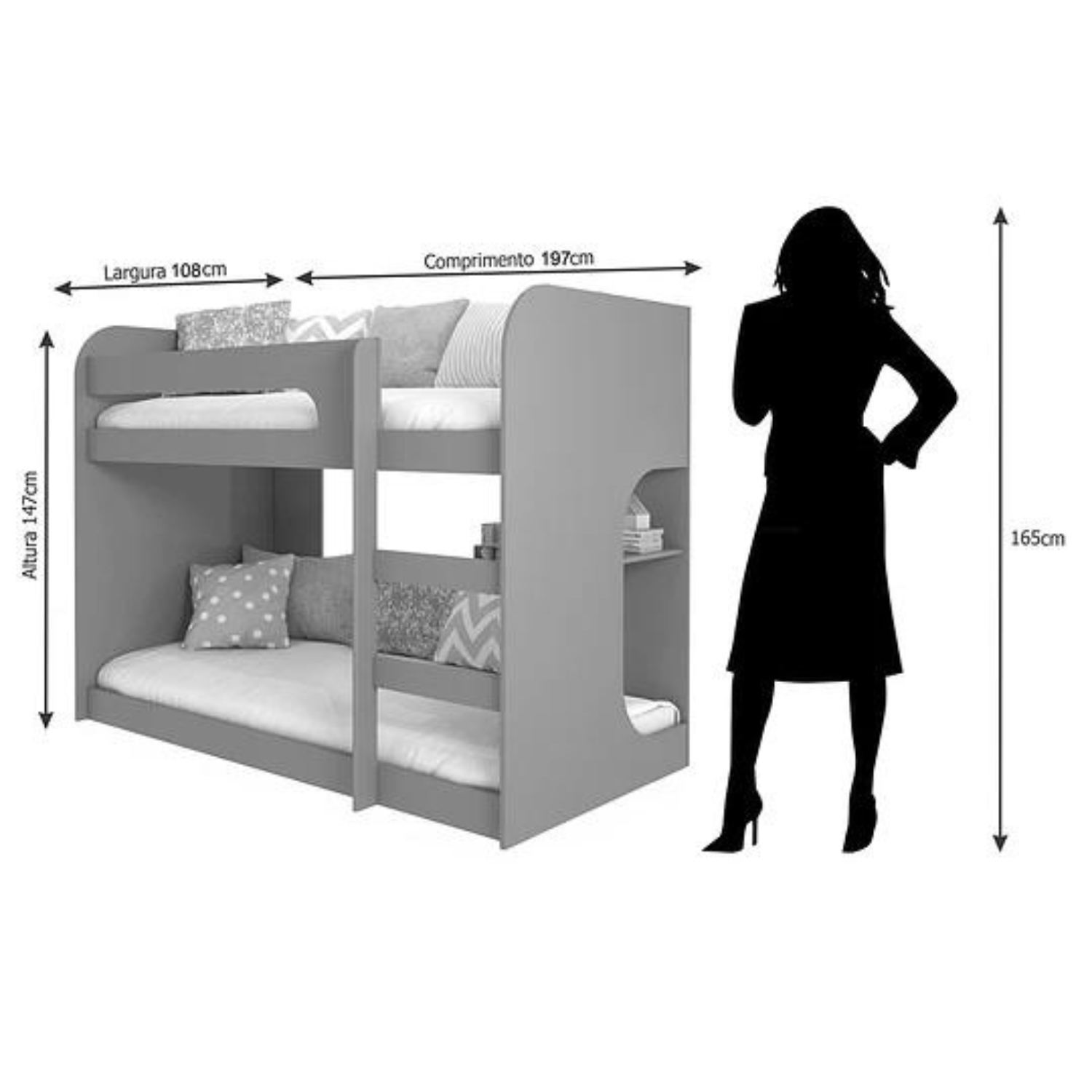CAMAROTE LIGHT GREY - Medular Diseño camas