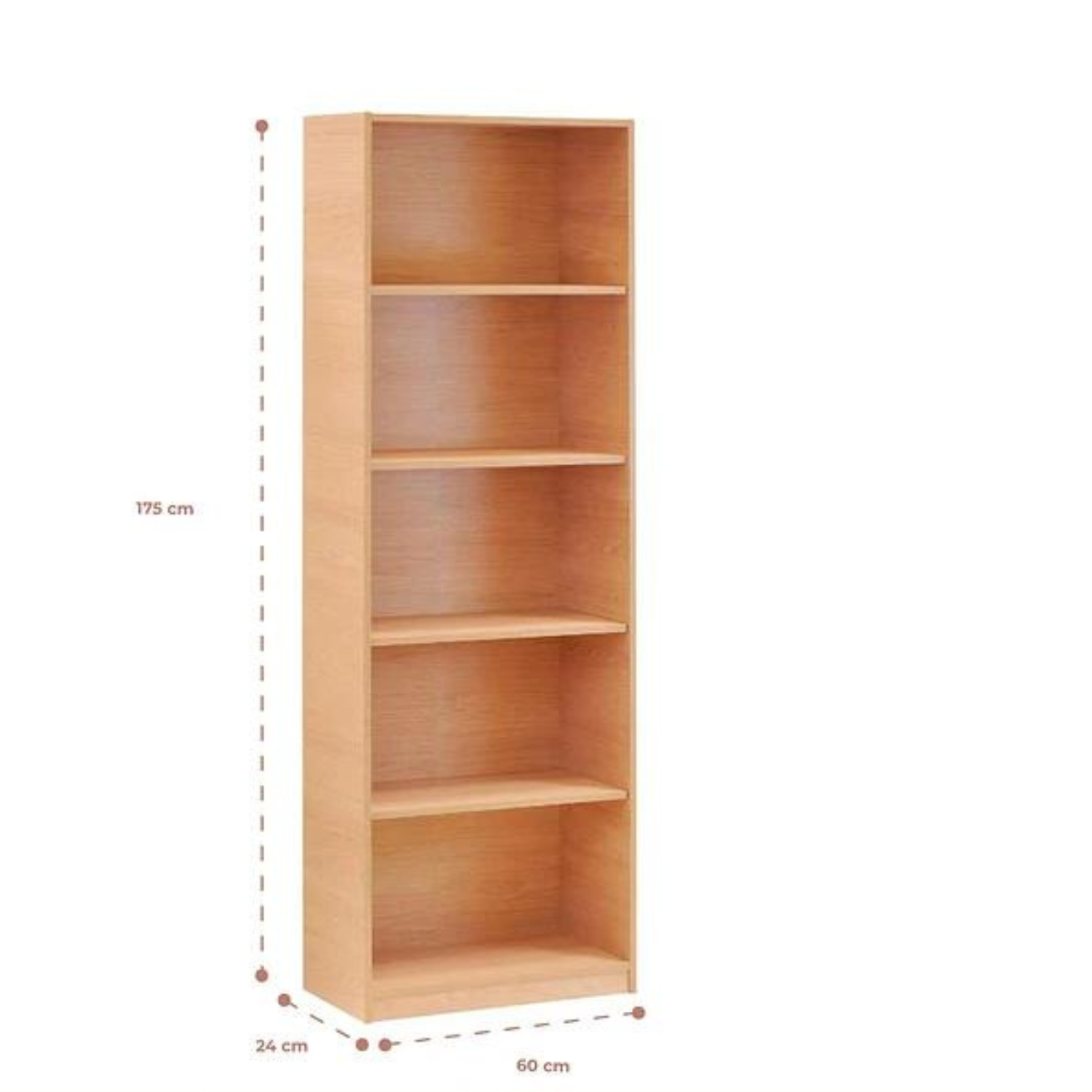 LIBRERO MAULE 5 NIVELES - Medular Diseño Libreros