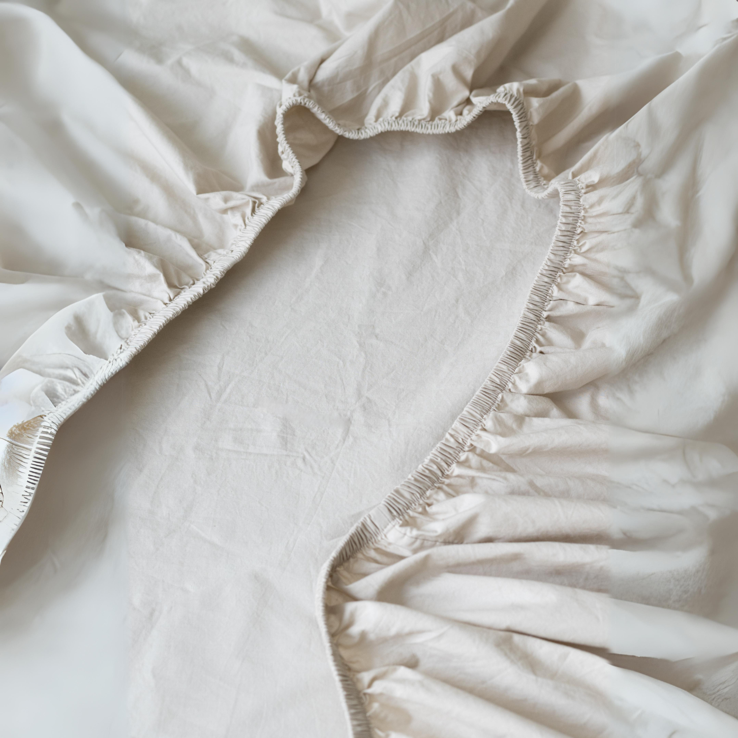 Sábana Bajera Algodón Natural 200 Hilos - Medular Diseño Ropa de Cama