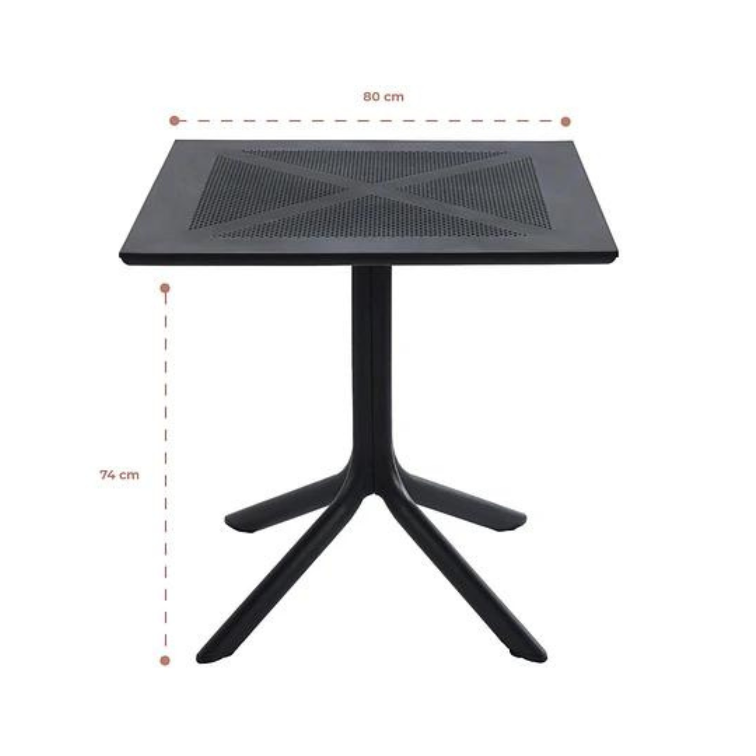 Mesa Outdoor 4 Patas Negra - Medular Diseño Mesas de Comedor