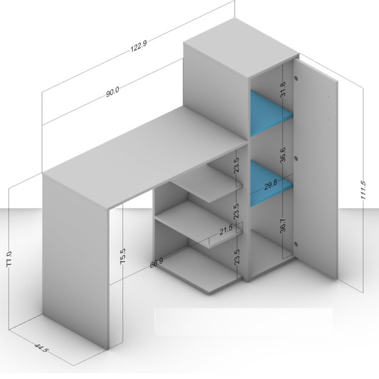 Escritorio Estante Black Night - Medular Diseño Escritorios de hogar