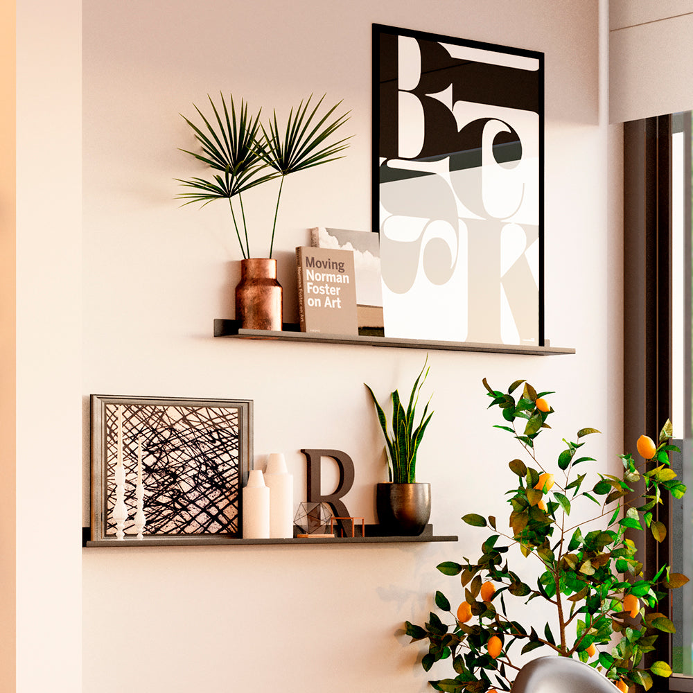 REPISA SPEZIA 80 NEGRO - Medular Diseño Repisa