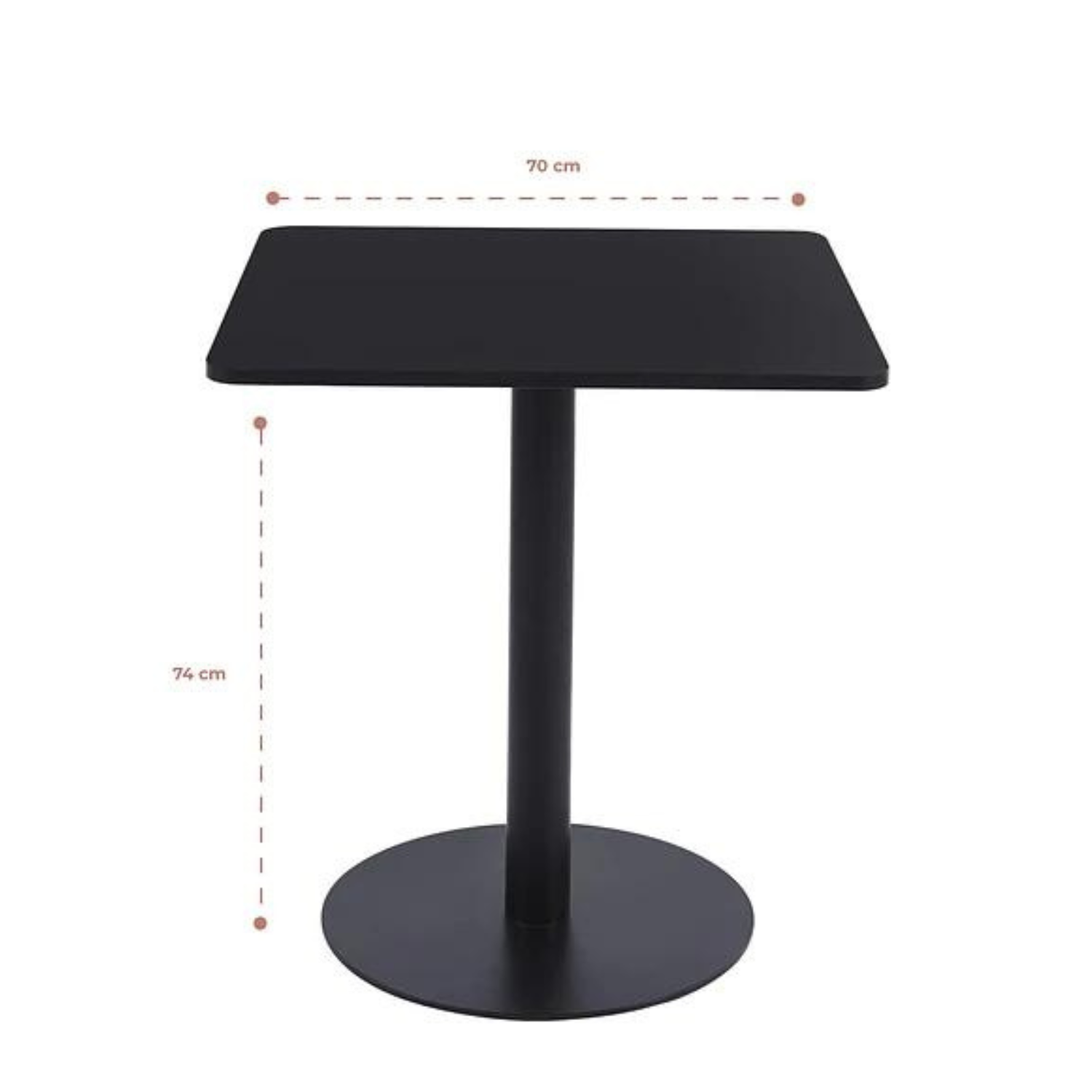 Mesa Tubular Negra - Medular Diseño Mesas de Comedor