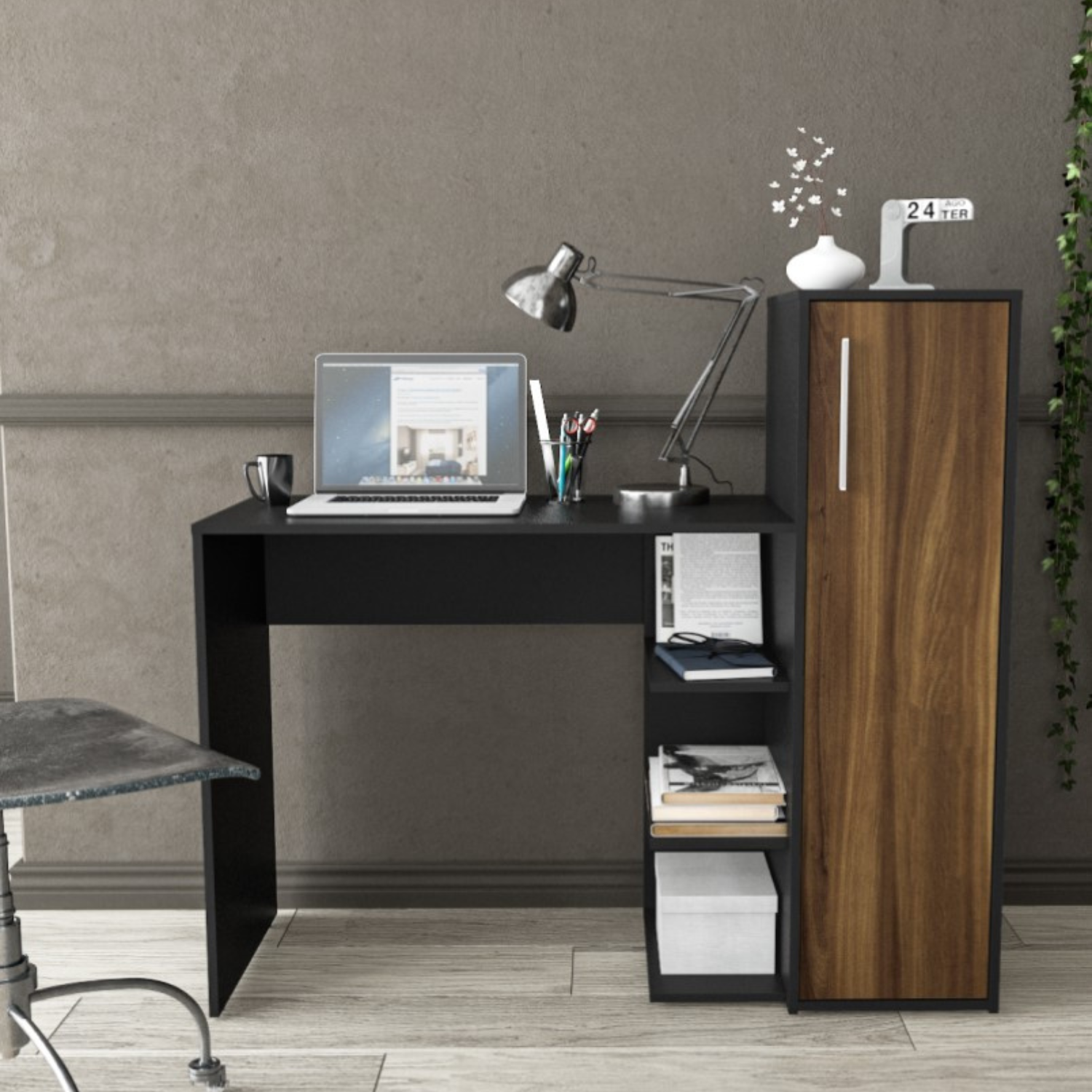 Escritorio Estante Black Night - Medular Diseño Escritorios de hogar