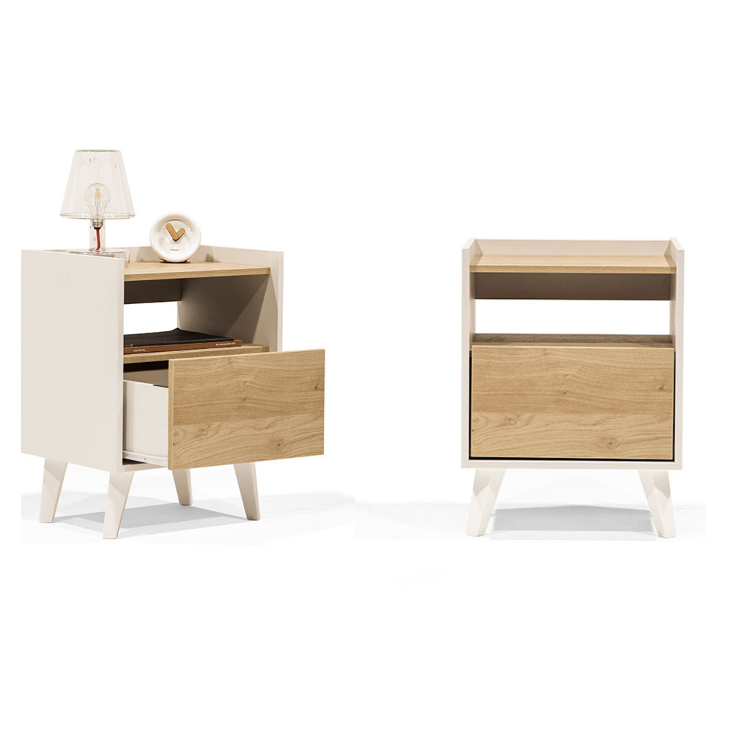 2 Veladores Pop Roble