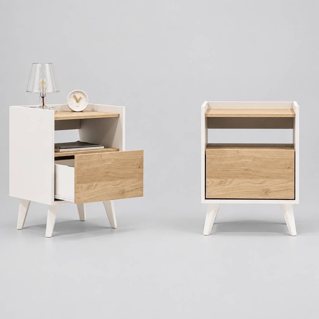 2 Veladores Pop Roble - Medular Diseño Veladores