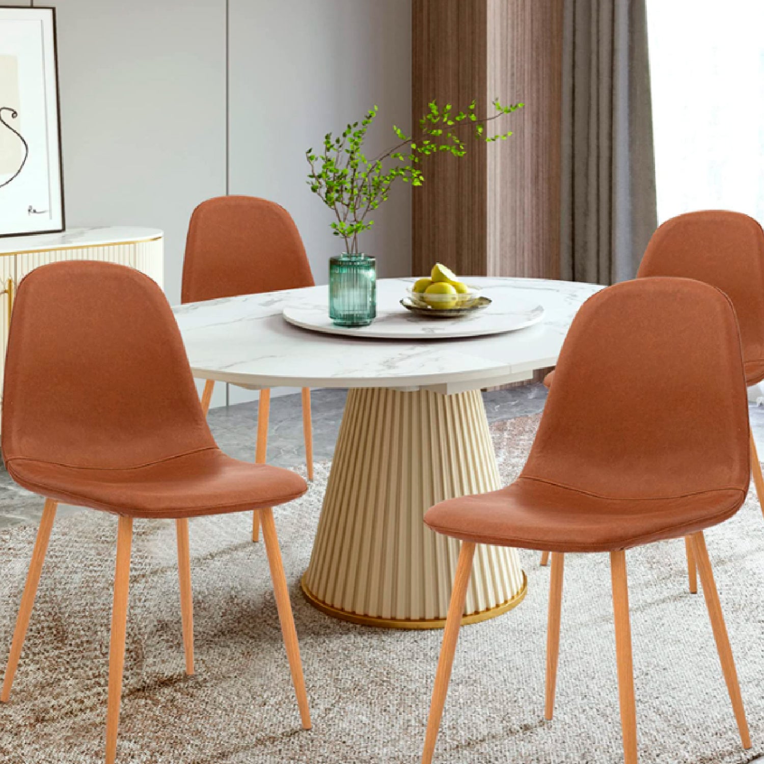 Silla Luxor Ecocuero Café