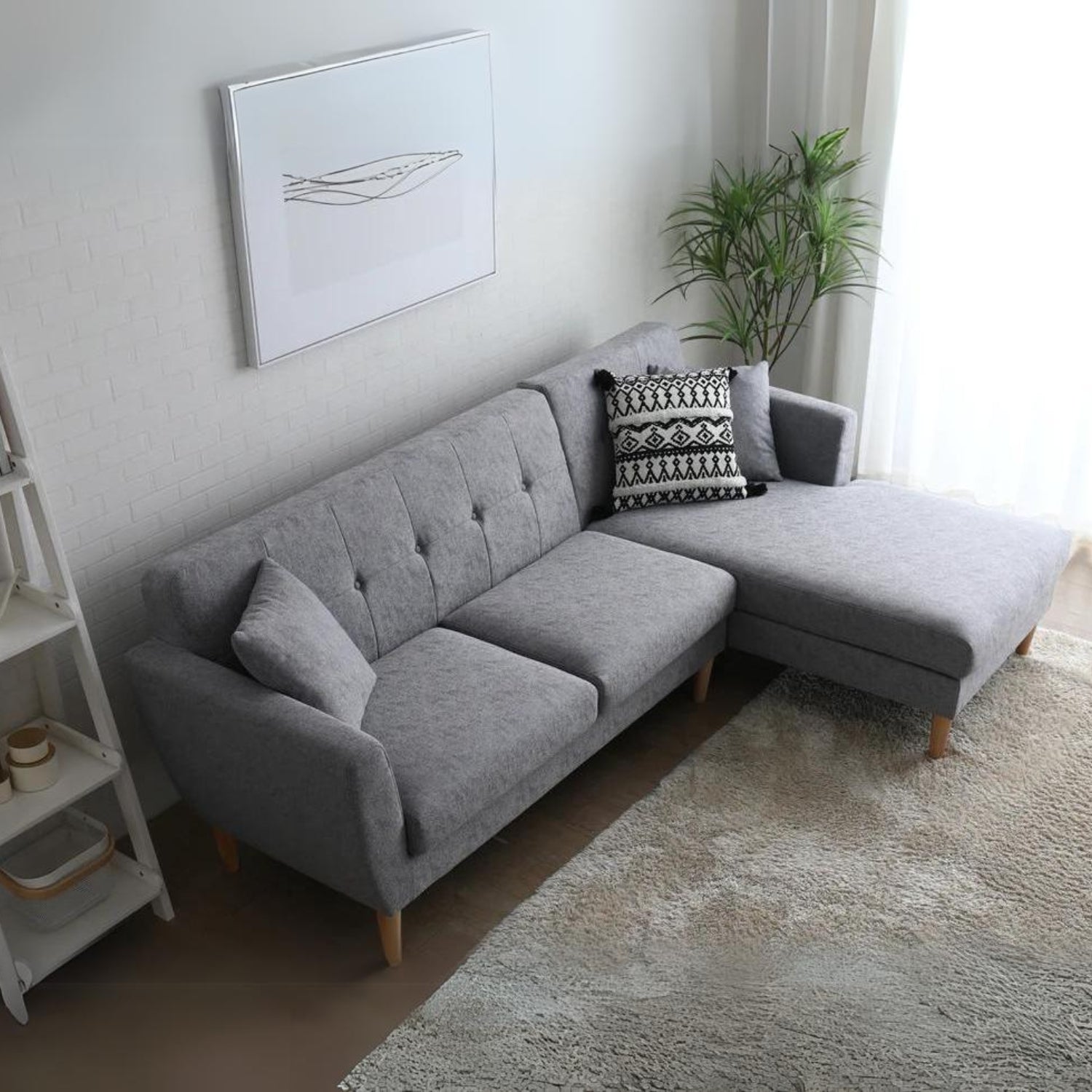 Sofá Seccional Bond derecho gris - Medular Diseño Sofás