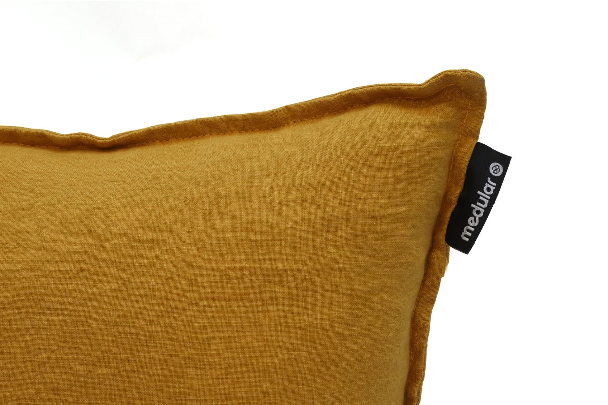Cojín Lino Mostaza - Medular Diseño Cojines EE