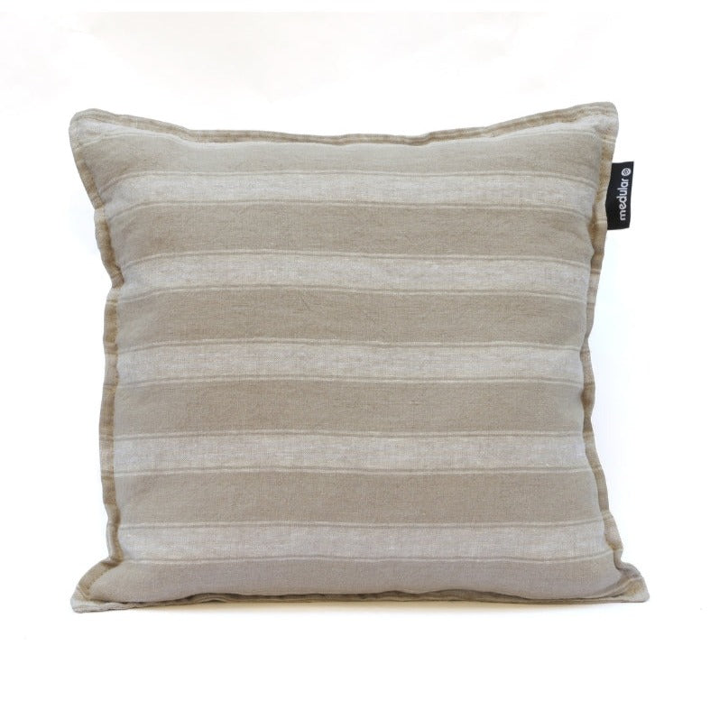 Cojín Lino franjas beige - Medular Diseño Cojines EE