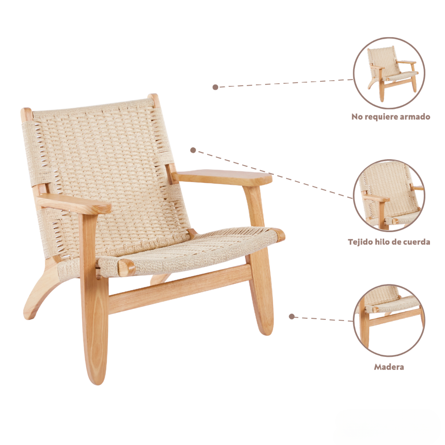 Butaca Elisa Madera - Medular Diseño Poltronas