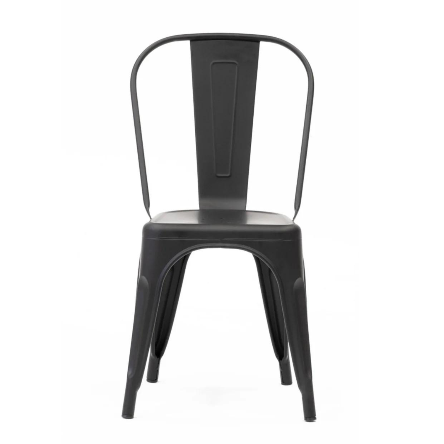 Juego de Comdedor Aula Black 4P + Sillas Tolix Negro - Medular Diseño Juego de Comedor