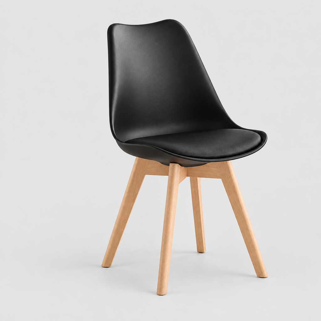 Silla Tulip Negra - Medular Diseño Silla