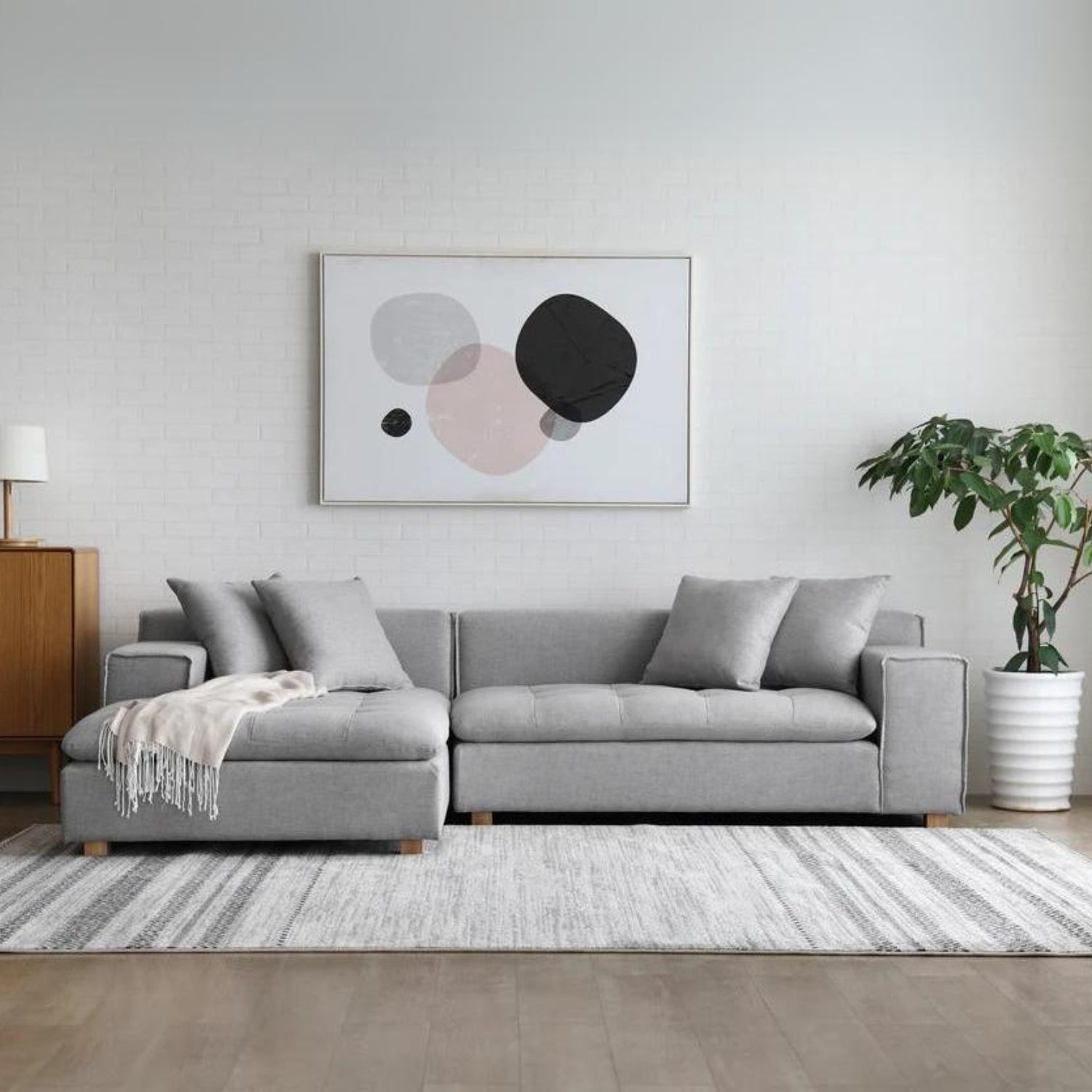 Sofá Forma Seccional Izquierdo Acero - Medular Diseño Sofás