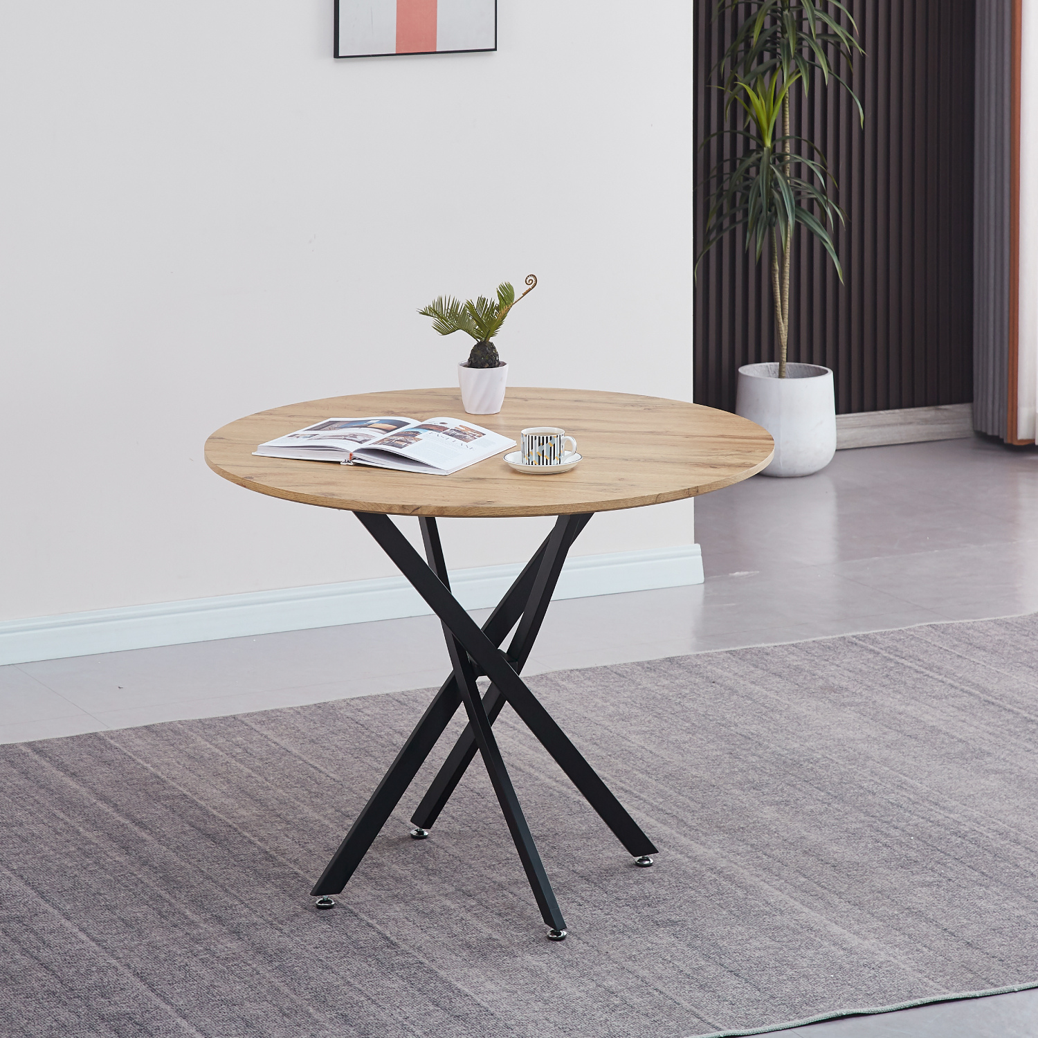 Mesa de Comedor Redonda Amaderada - Medular Diseño Mesas de Comedor