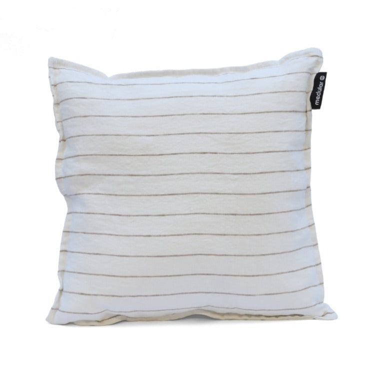 Cojín Lino lineas caramel - Medular Diseño Cojines EE