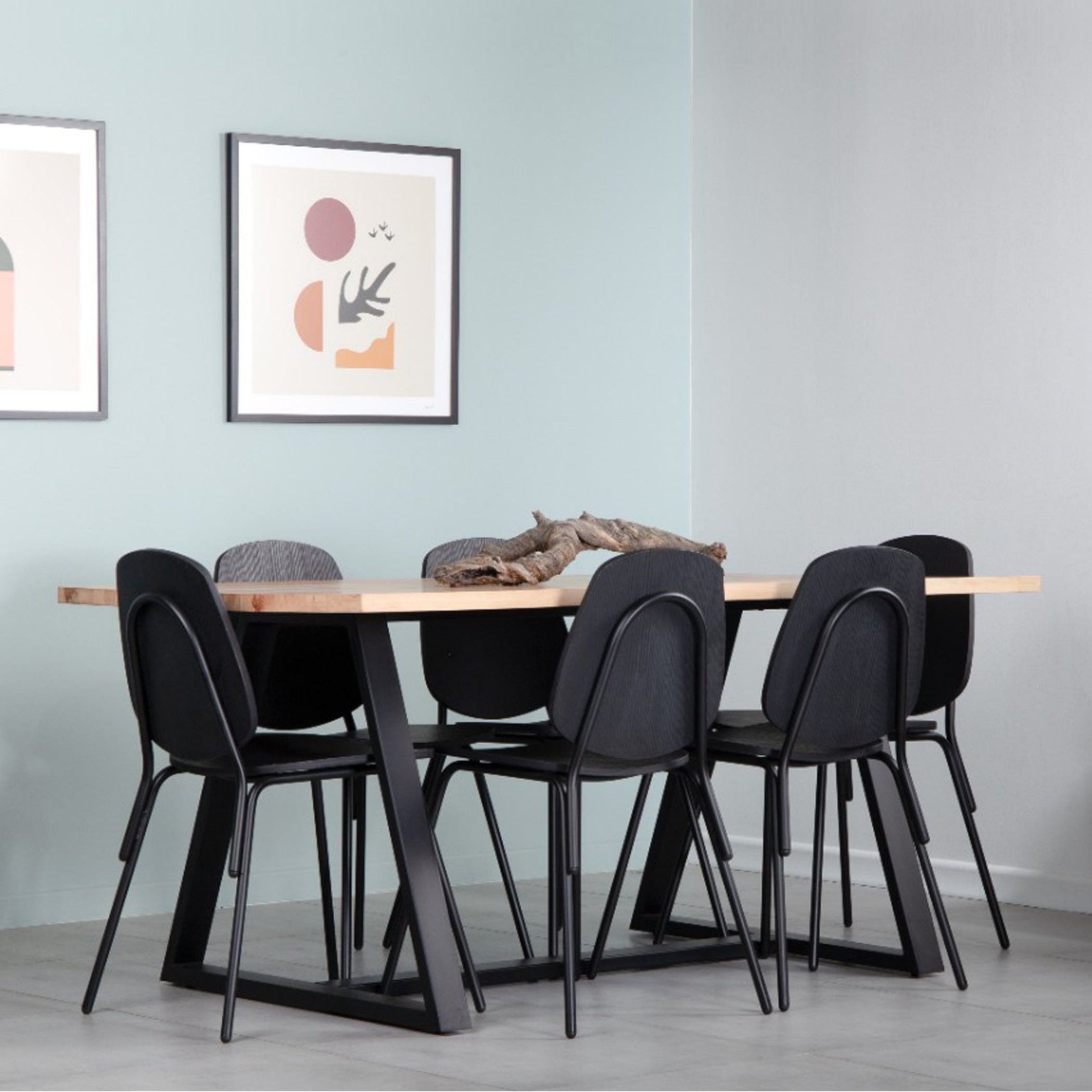 Juego de Comedor Pablo Lenga 6P + 6 Sillas Aula Black - Medular Diseño Juego de Comedor