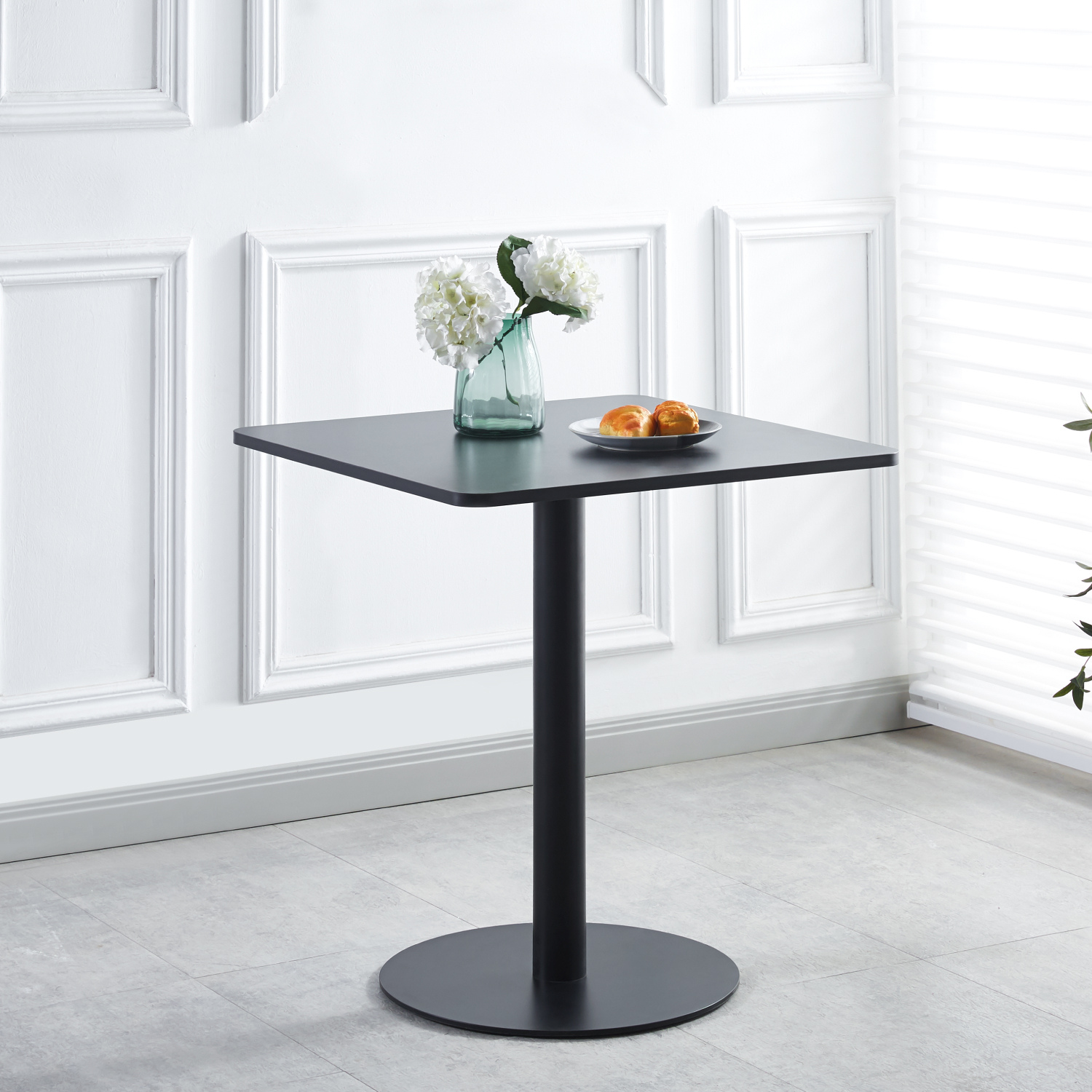 Mesa Tubular Negra - Medular Diseño Mesas de Comedor
