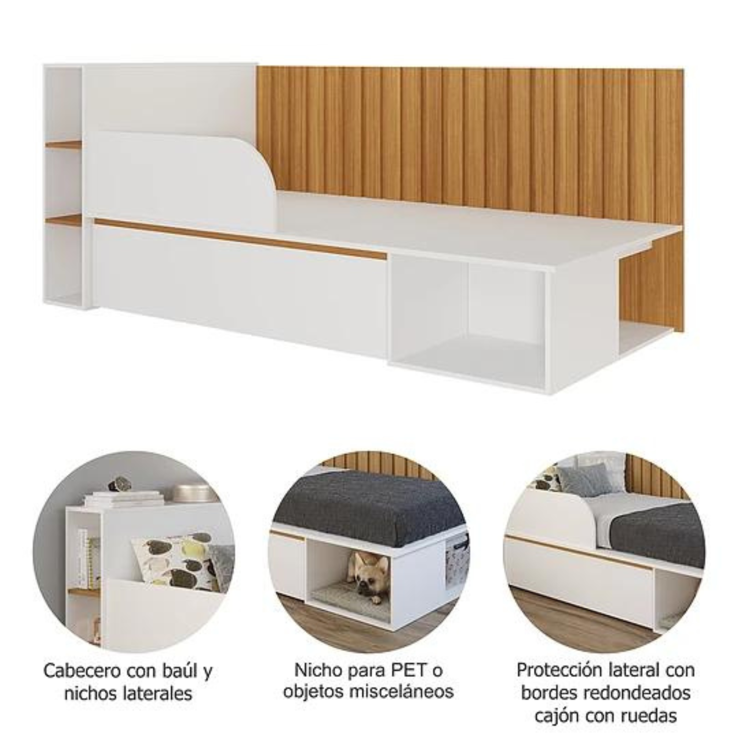 CAMA PETFRIENDLY BALÚ - Medular Diseño camas