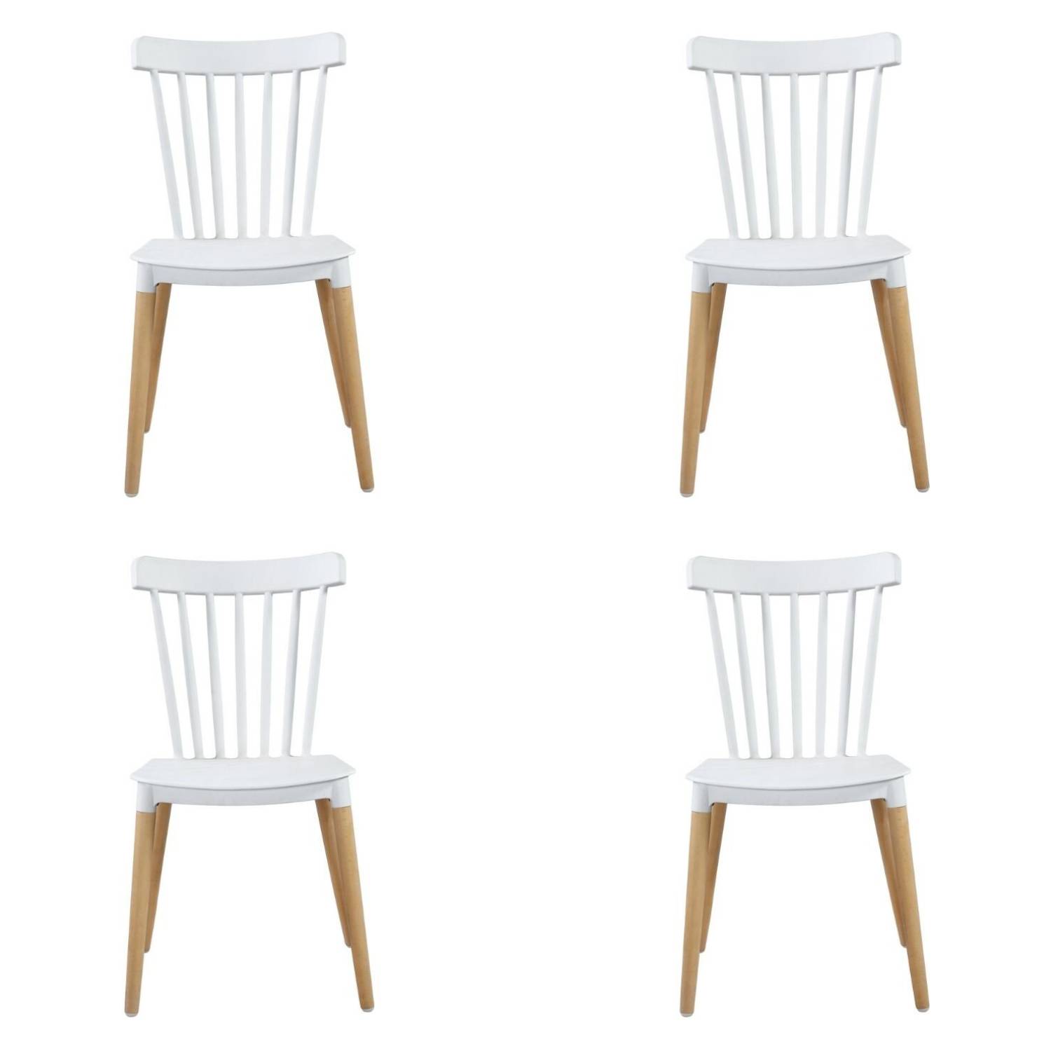 Pack 4 Sillas Queen blanca - Medular Diseño Sillas de interior