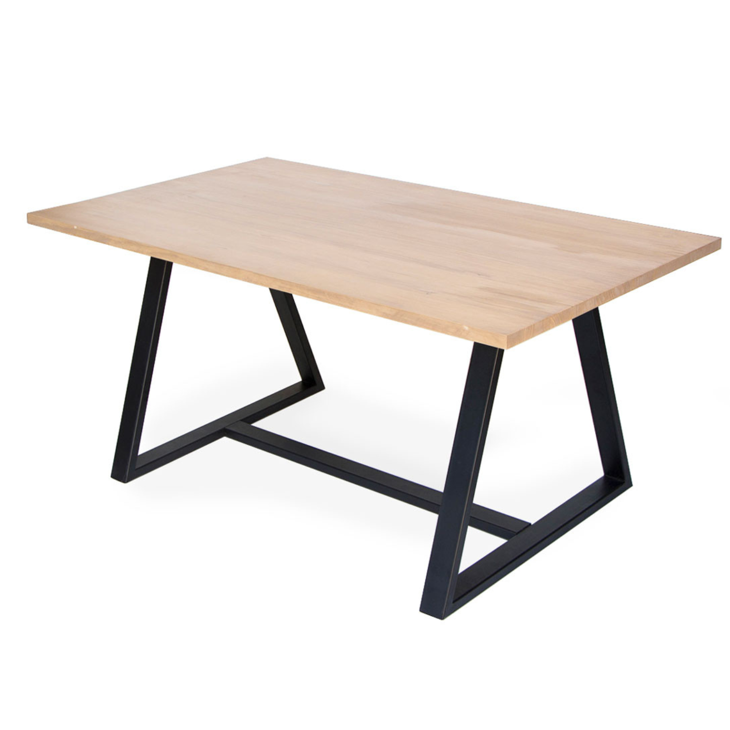 Mesa de Comedor Pablo Natural 6P Base Negra - Medular Diseño Mesas de Comedor