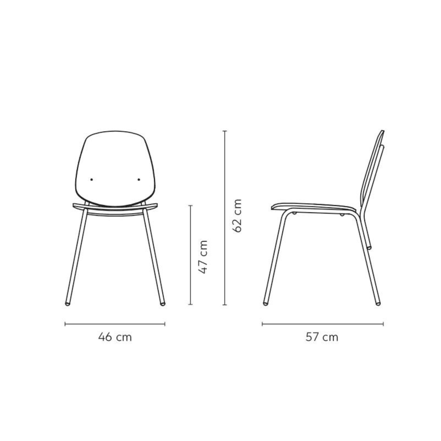 Silla Aula Nogal