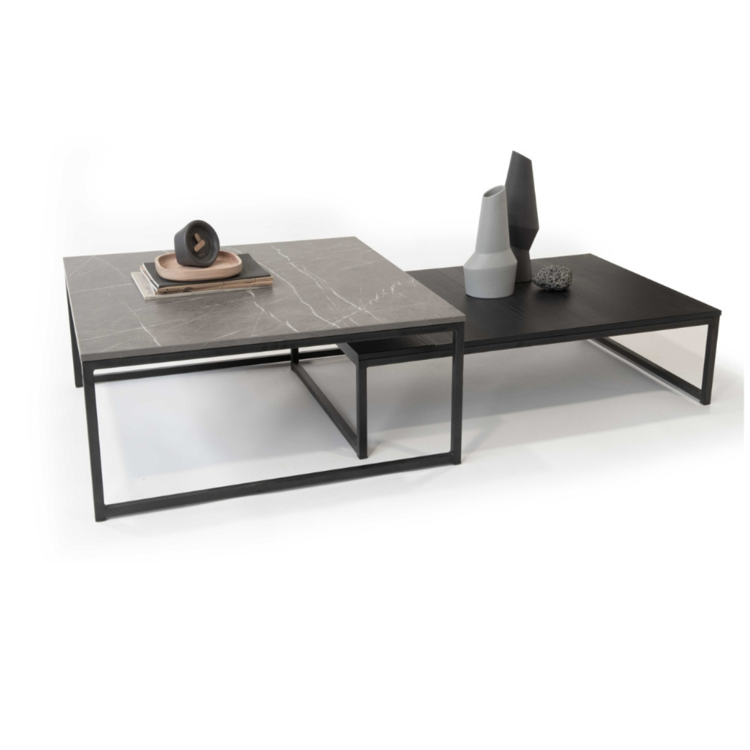 Mesa de Centro Duo Black Pietra - Medular Diseño Mesas de Centro