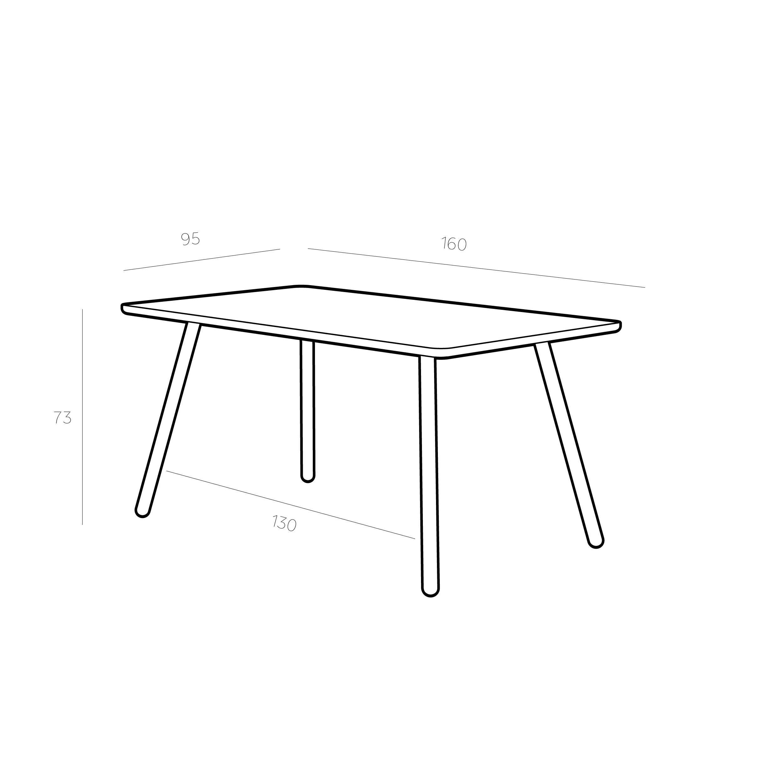 Mesa de Comedor Aula Lenga 6P