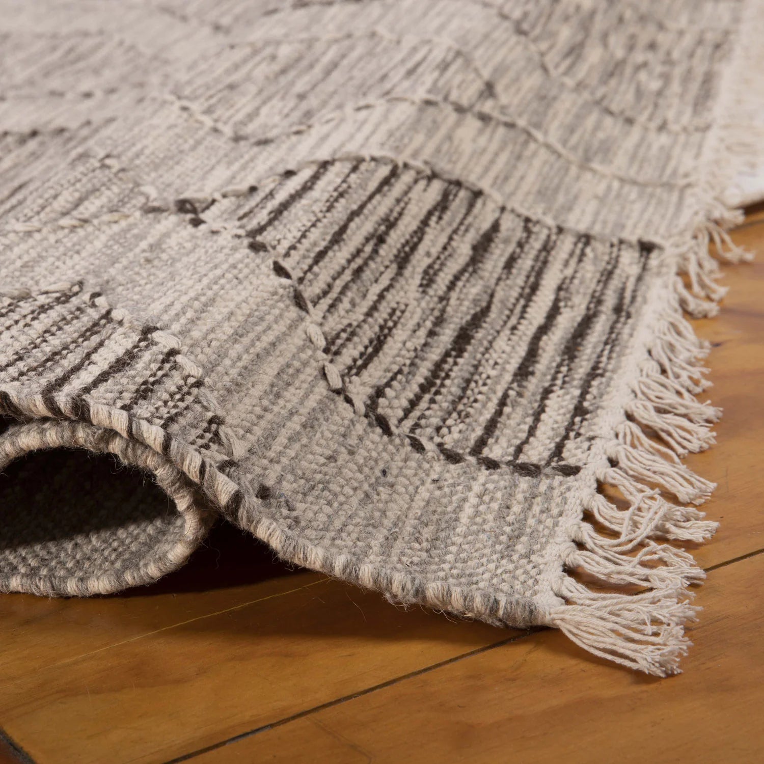 Alfombra Handwoven Natural Gris 261911 - Medular Diseño Alfombra