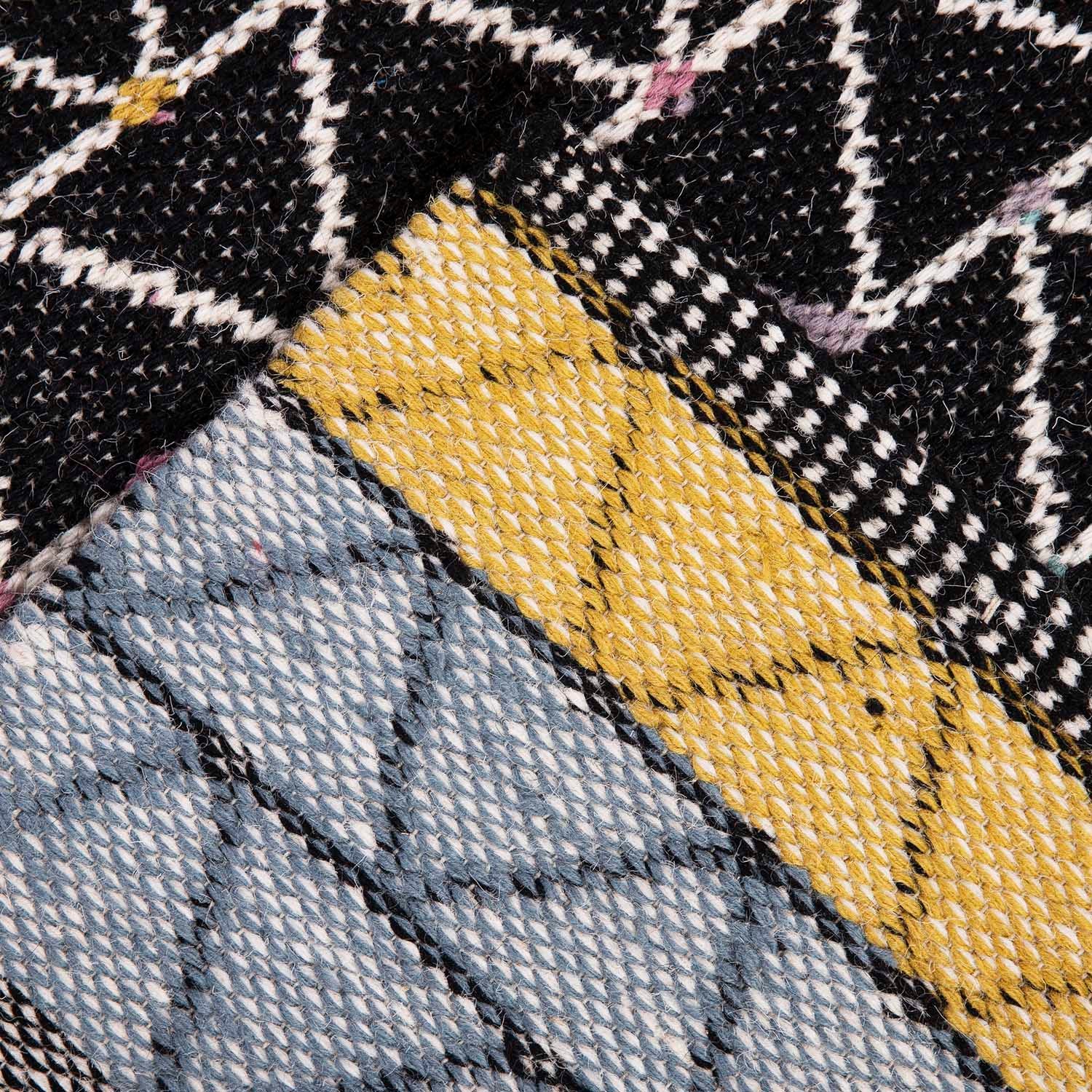 Alfombra Handwoven Design Negro - Medular Diseño Alfombra