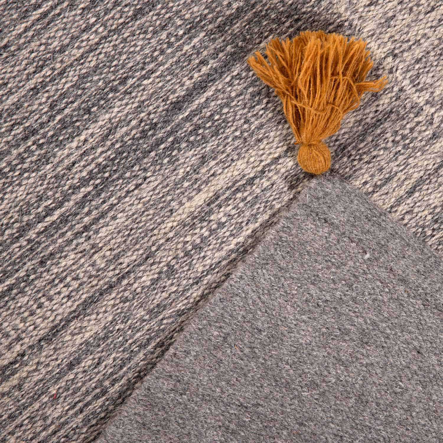 Alfombra Handwoven Wool Line Gris/Amarillo - Medular Diseño Alfombra