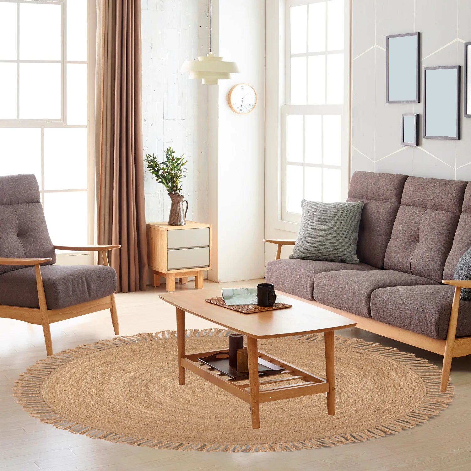 Alfombra Jute Round Collection 199 B - Medular Diseño Alfombra