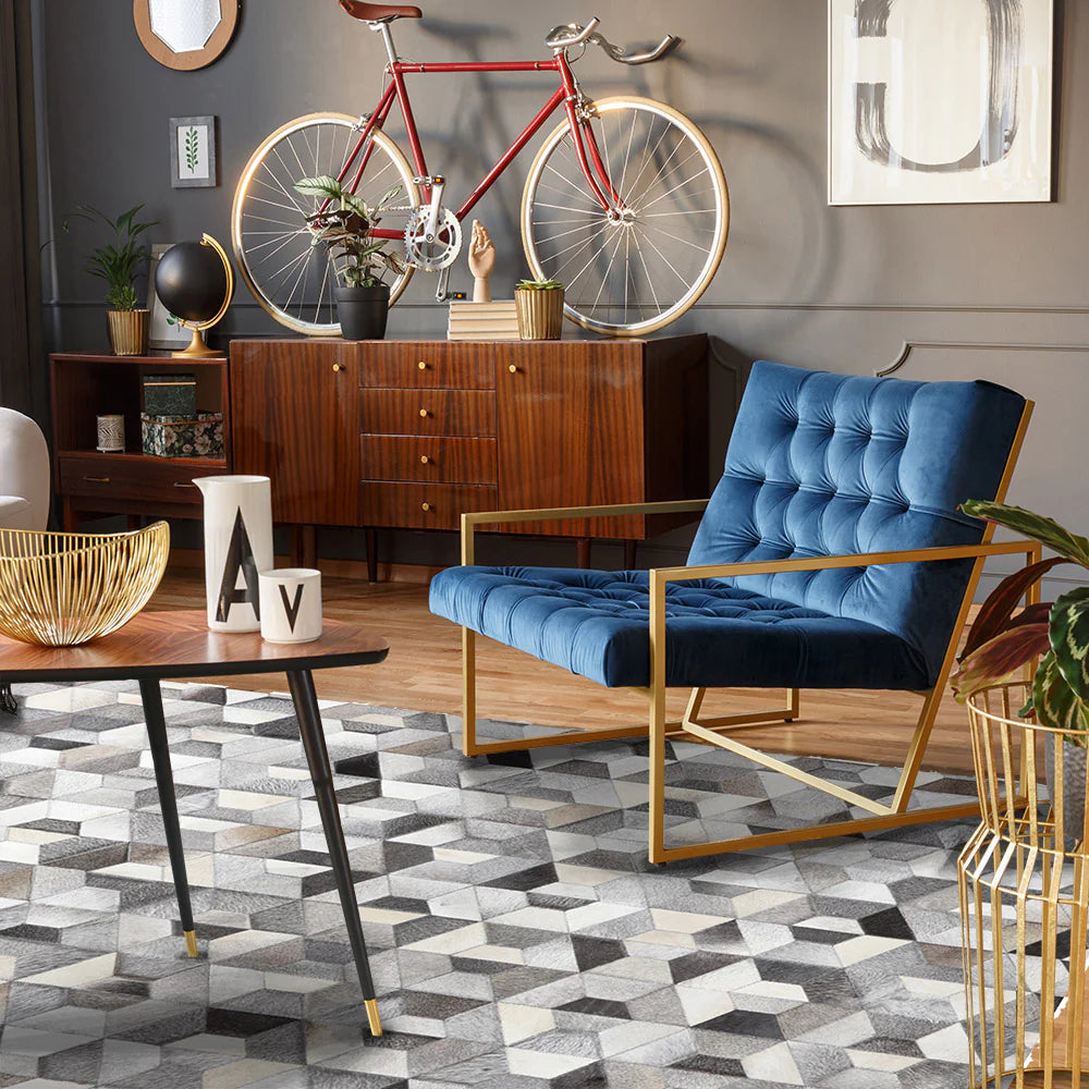 Alfombra Cuero Natural Gris 58200 - Medular Diseño Alfombra