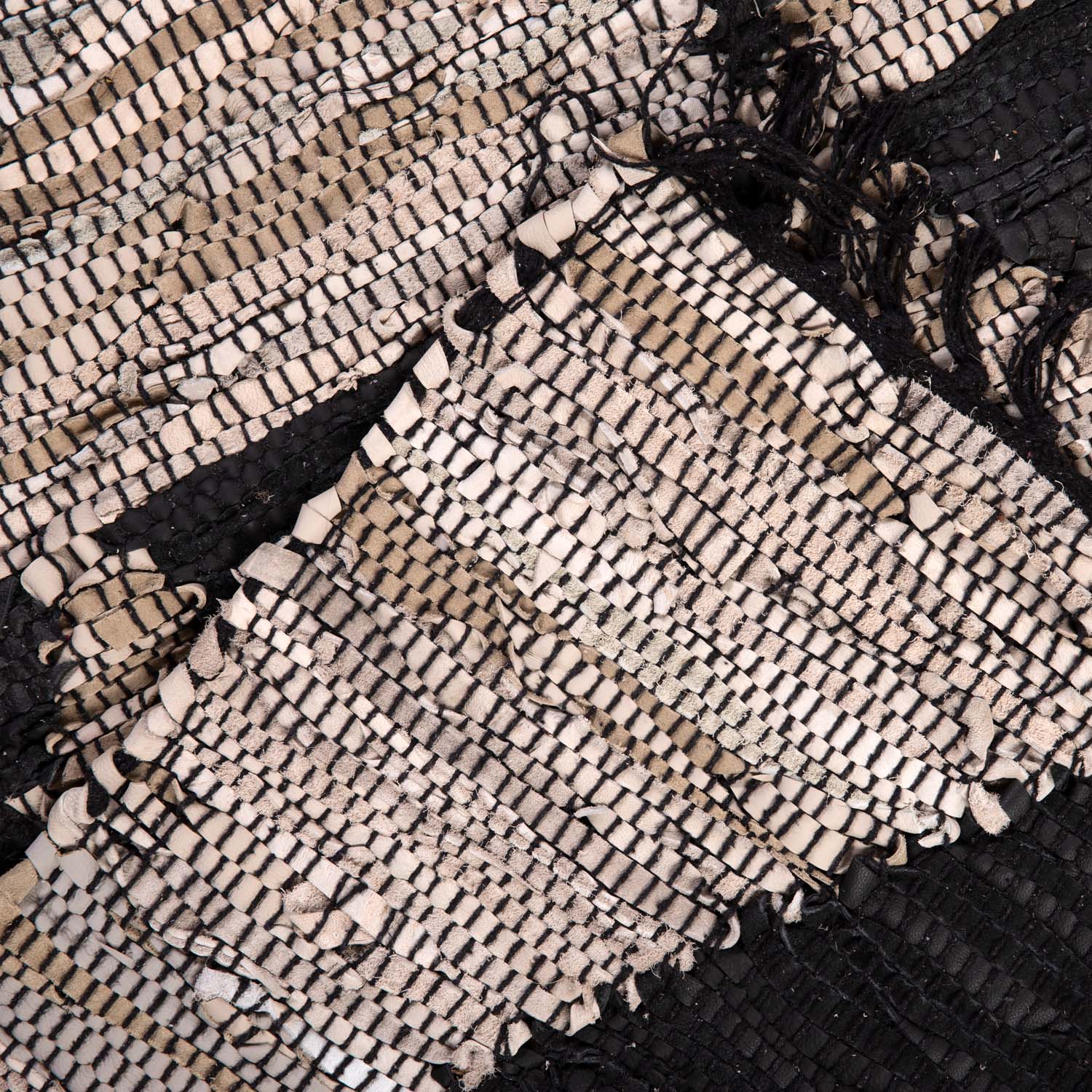 Natural Leather Mix 612 Charcoal - Medular Diseño Alfombras