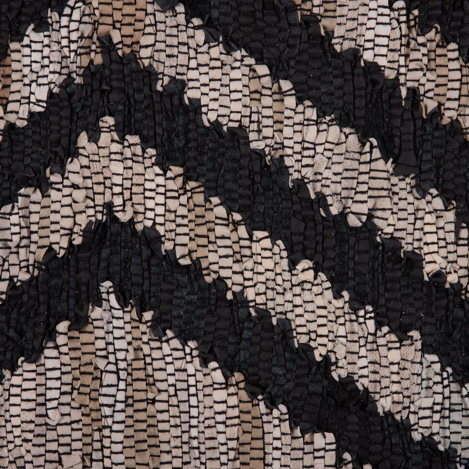 Natural Leather Mix 613 Black - Medular Diseño Alfombras