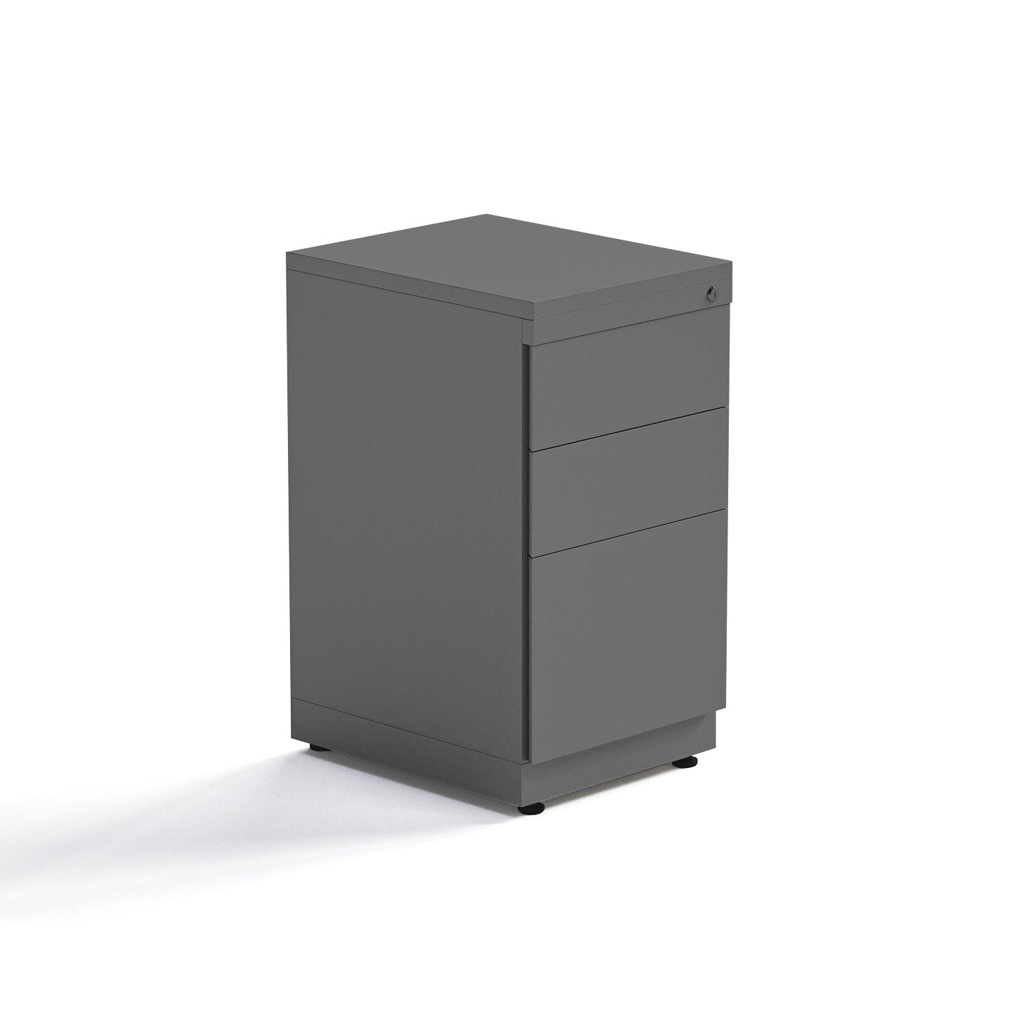 Cajonera Pedestal Gris Grafito 2C + 1K - Medular Diseño Cajonera