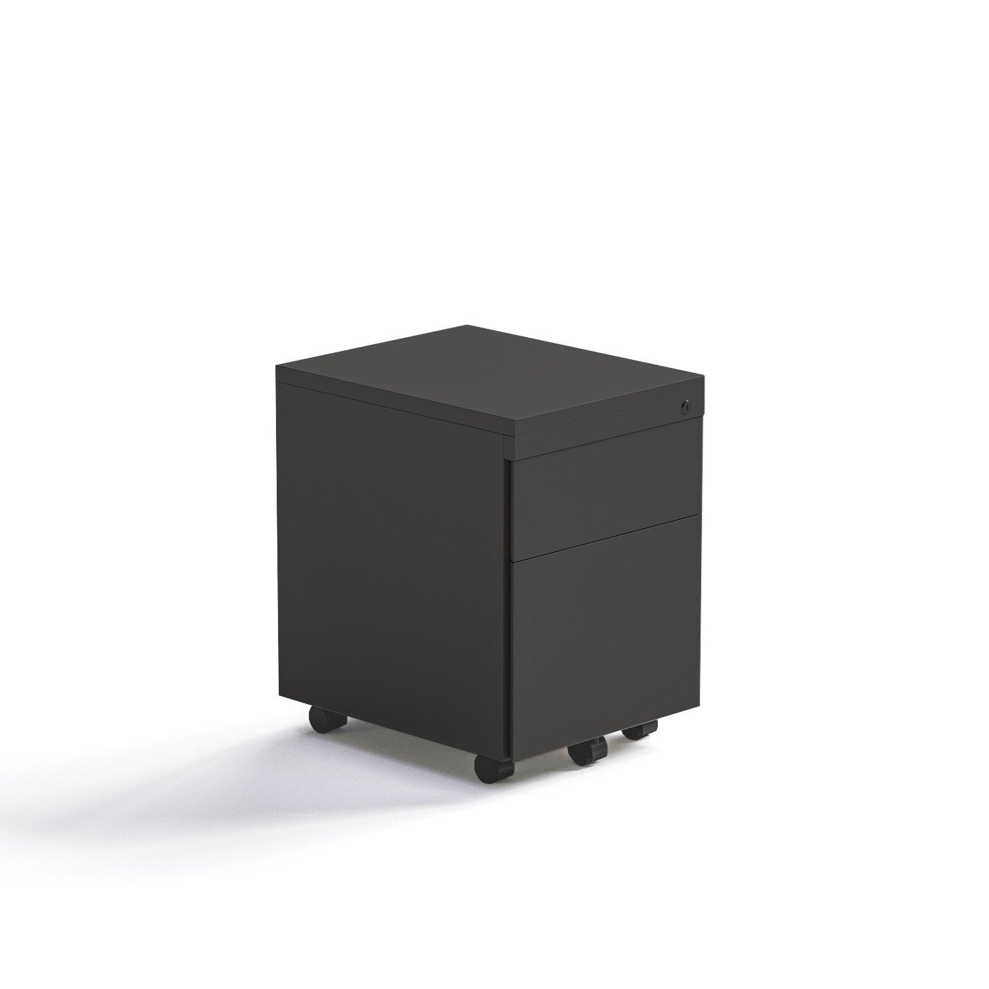 Cajonera Rodante Negra 1C + 1K - Medular Diseño Cajonera